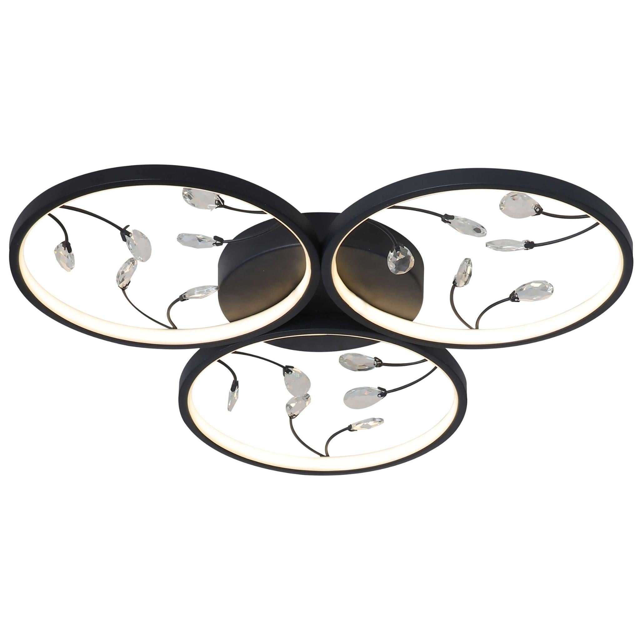 FocusLight Rings LED - Ceiling light - Ø62 cm - 3x10W - CCT 3600lm - Black