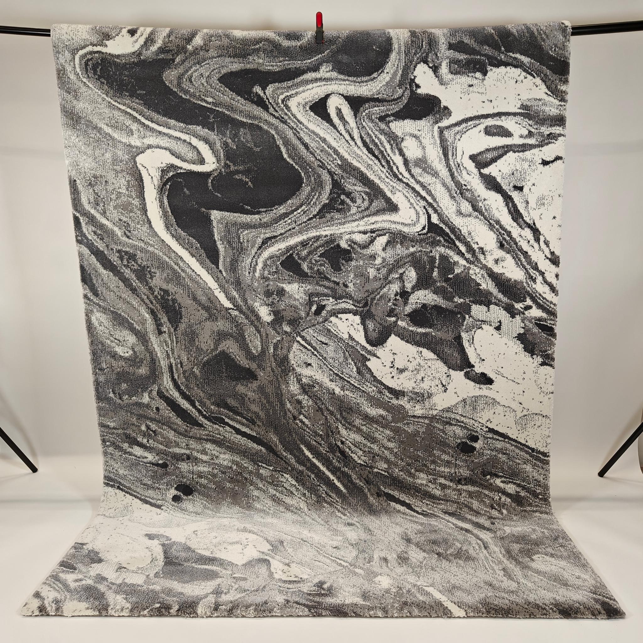 Robin lyhytnukkainen matto - harmaa