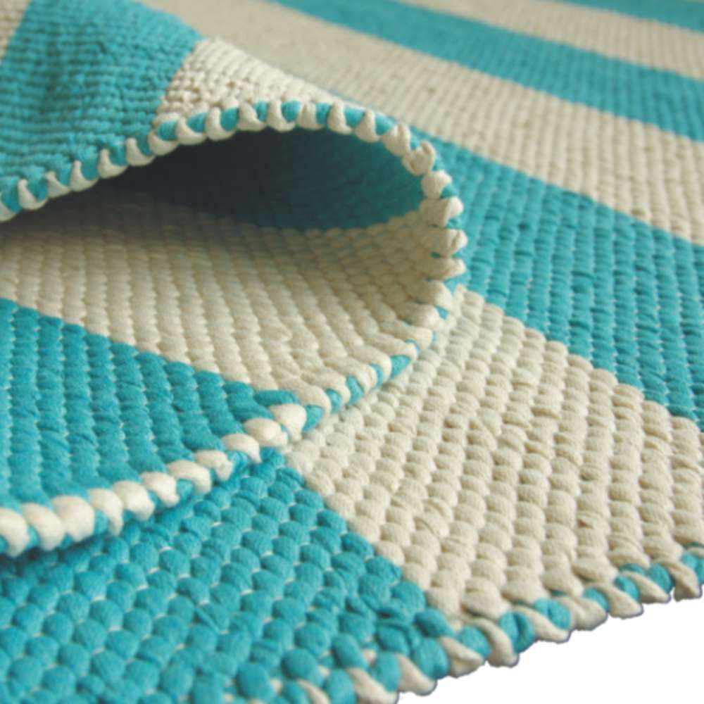 SEBRA puuvillamatto - turkoosi