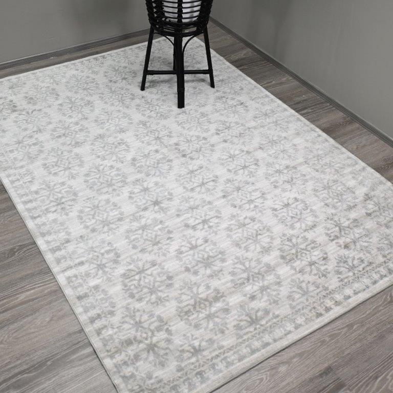 Samira viscose rug - silver