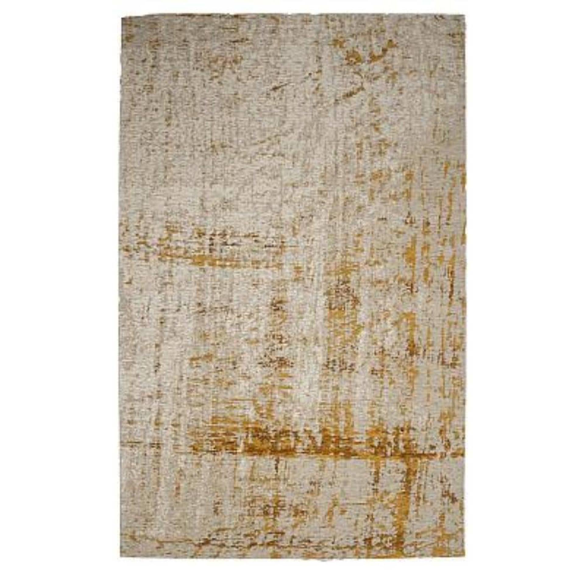 Sahrami low pile Rug - Silver/Gold