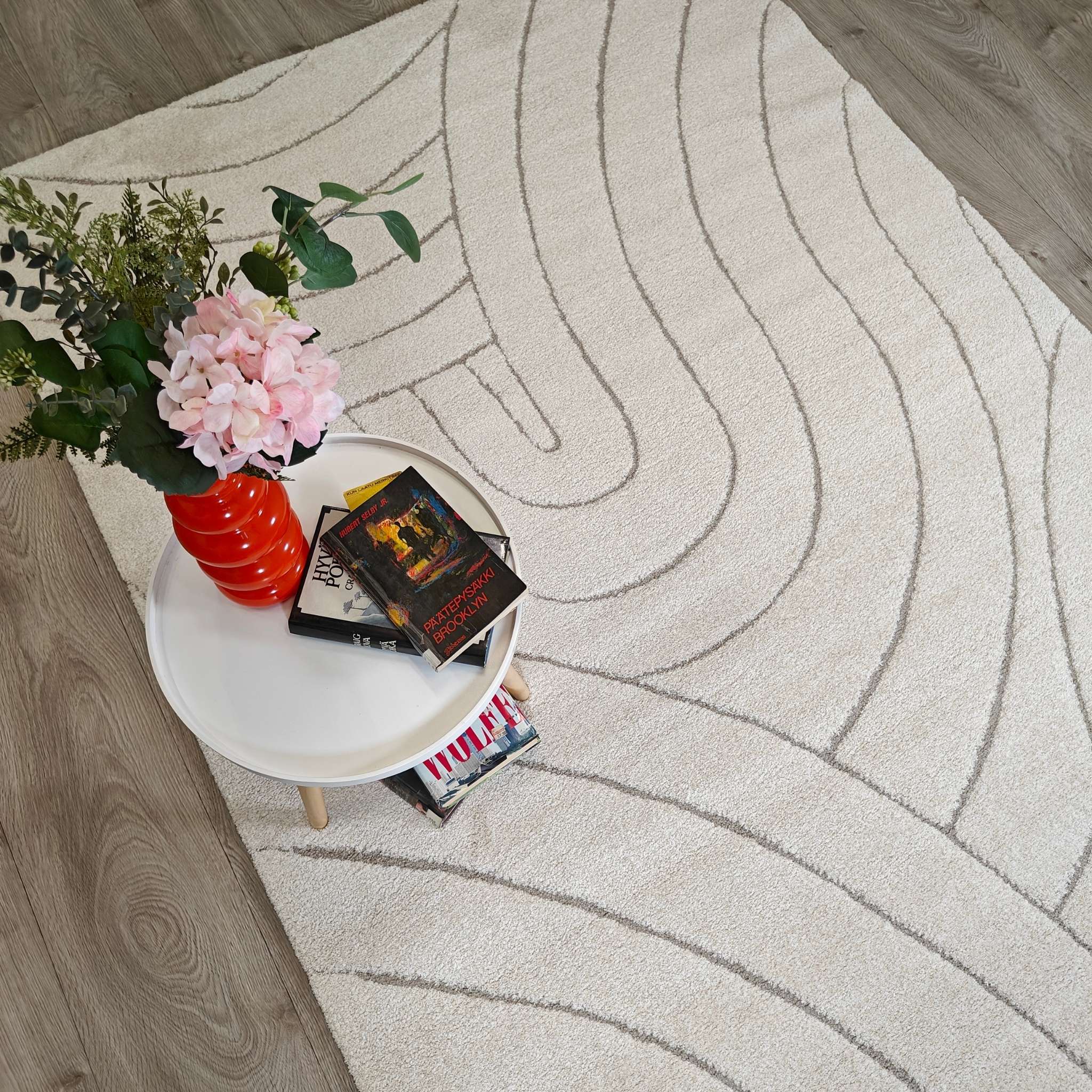 Silkkipilvi lyhytnukkainen matto - valkoinen