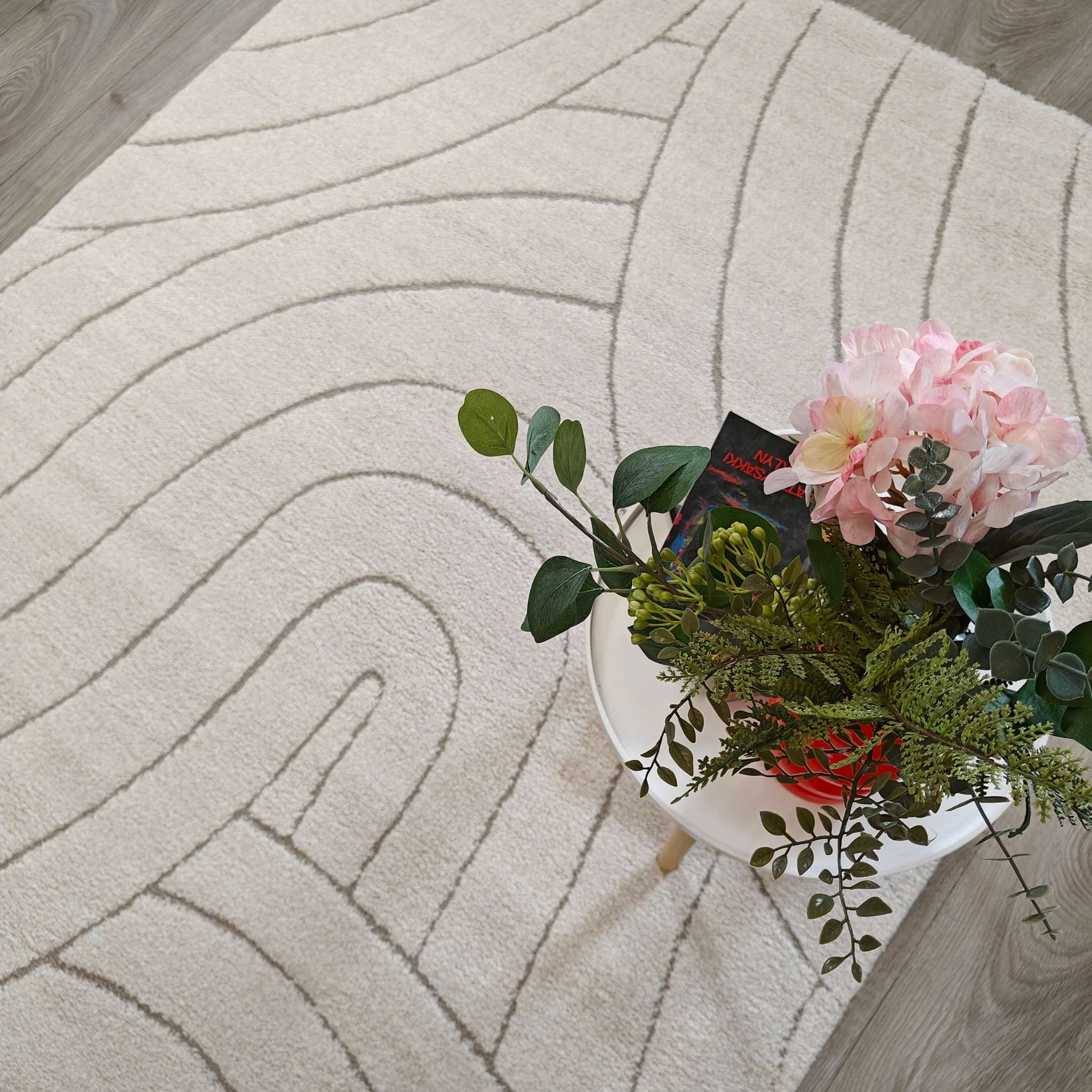 Silkkipilvi lyhytnukkainen matto - valkoinen