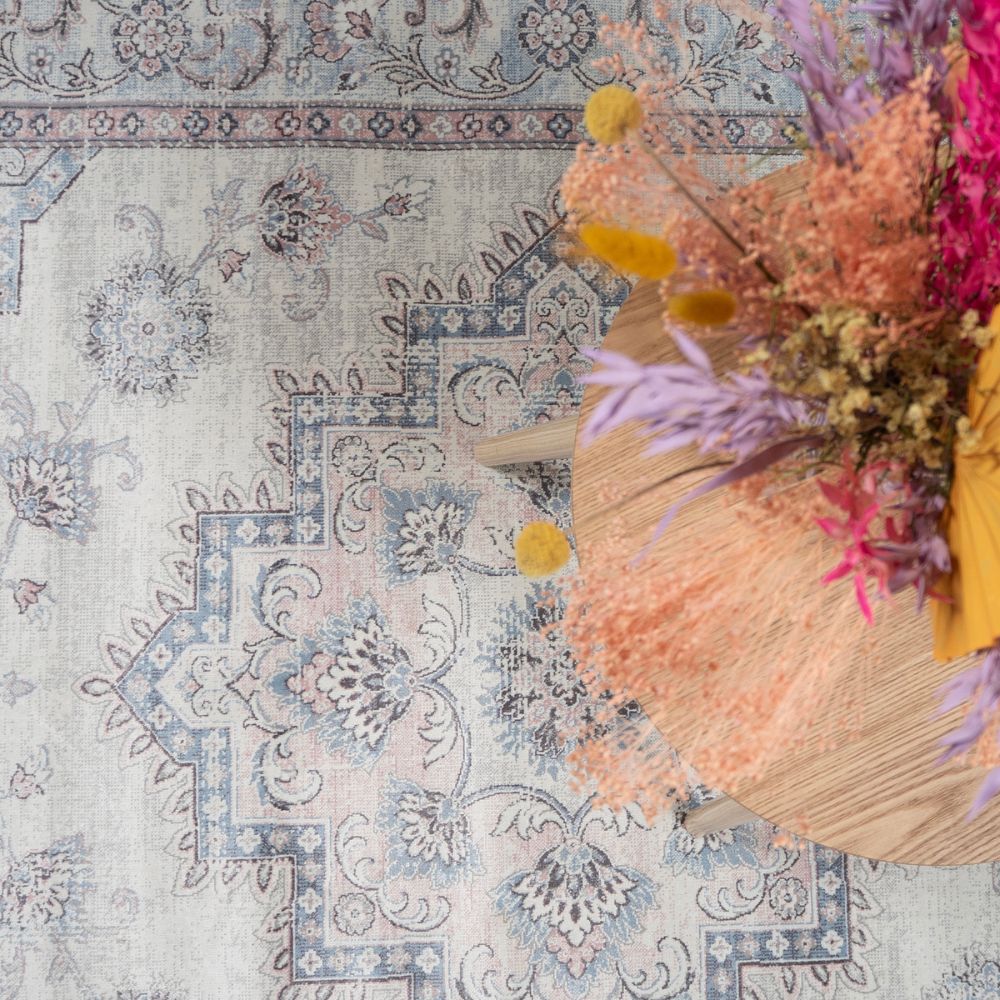 Sofia viskoosimatto - vaaleansininen