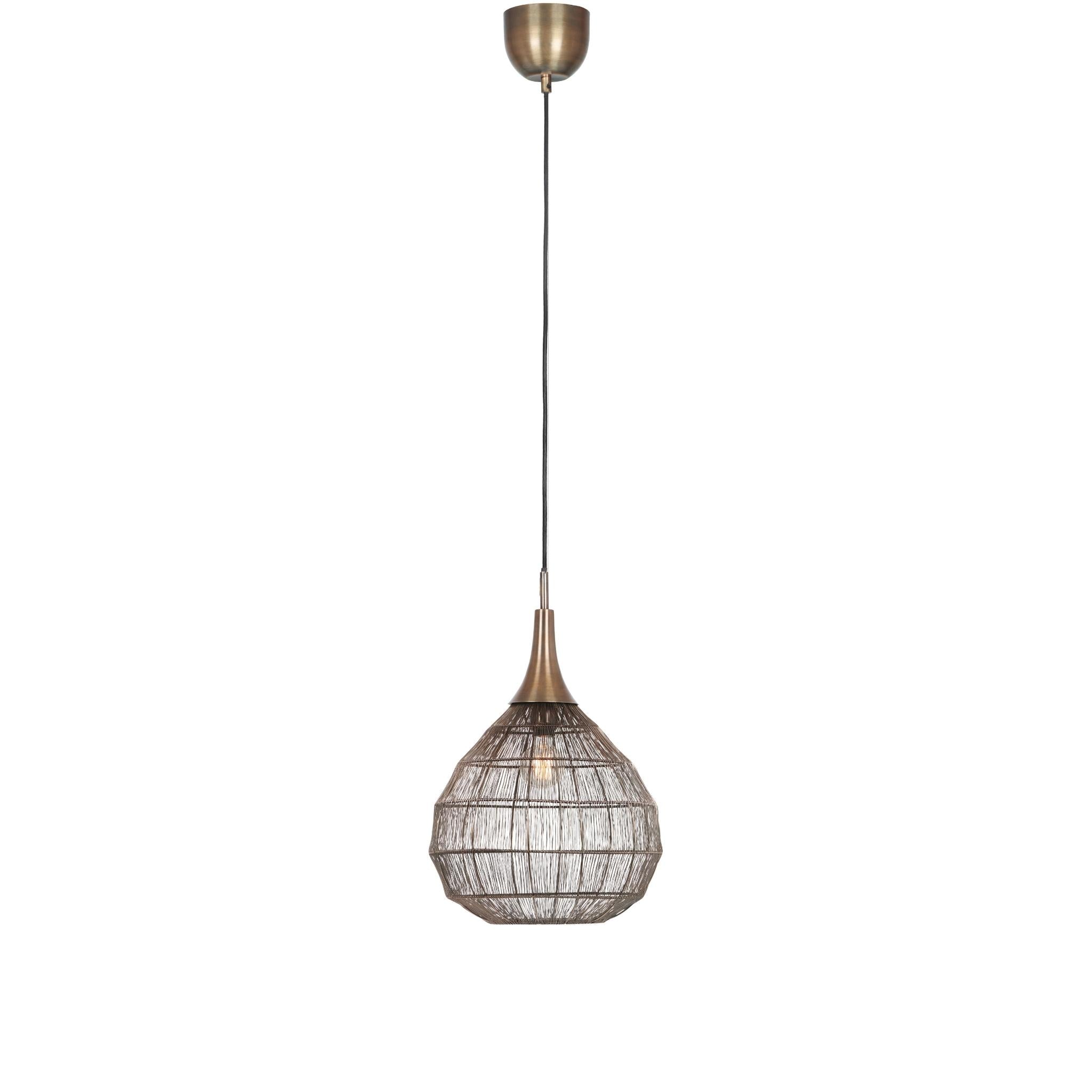 TRIO Soraya riippuvalaisin - mattamusta/antiikkimessinki