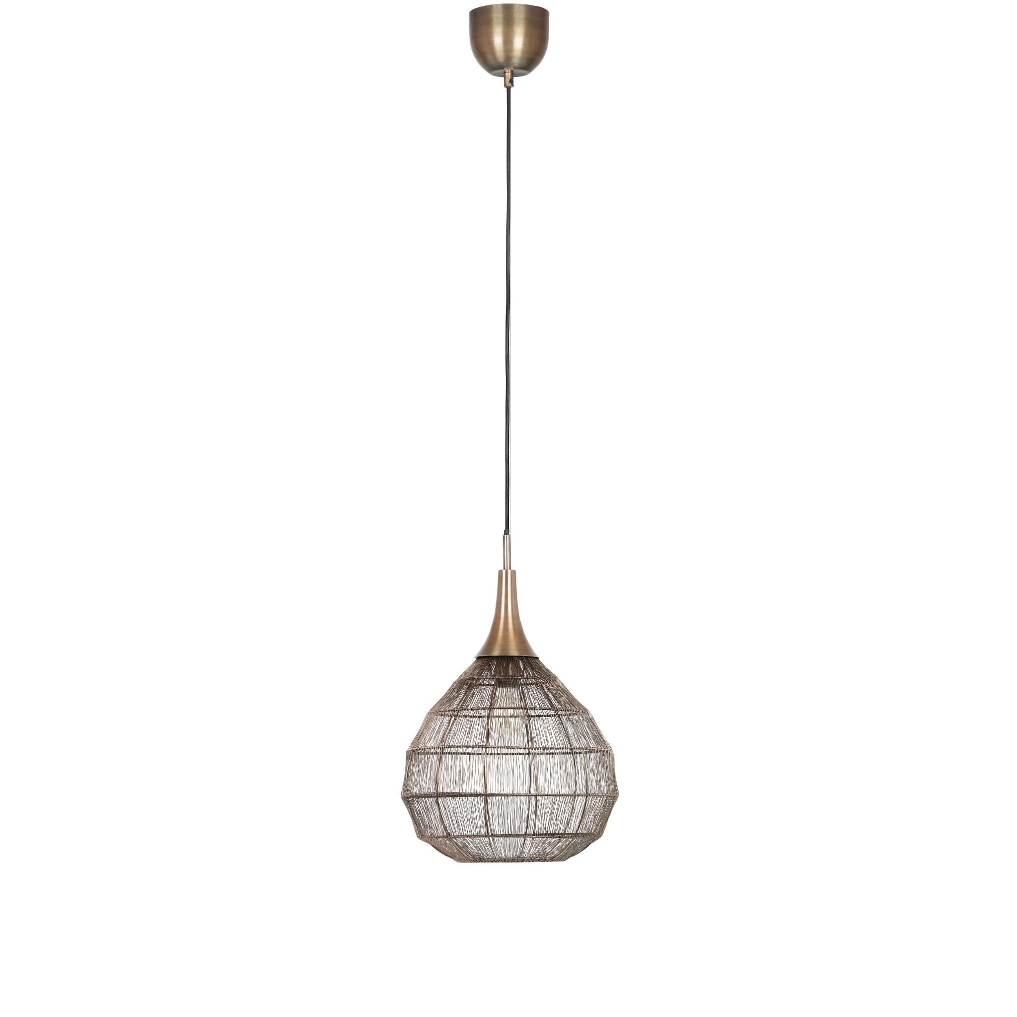 TRIO Soraya riippuvalaisin - mattamusta/antiikkimessinki