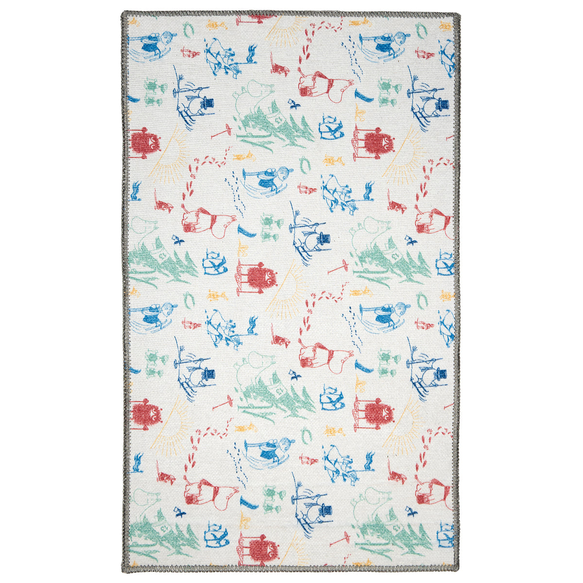 Talvipelit muumimatto - värikäs