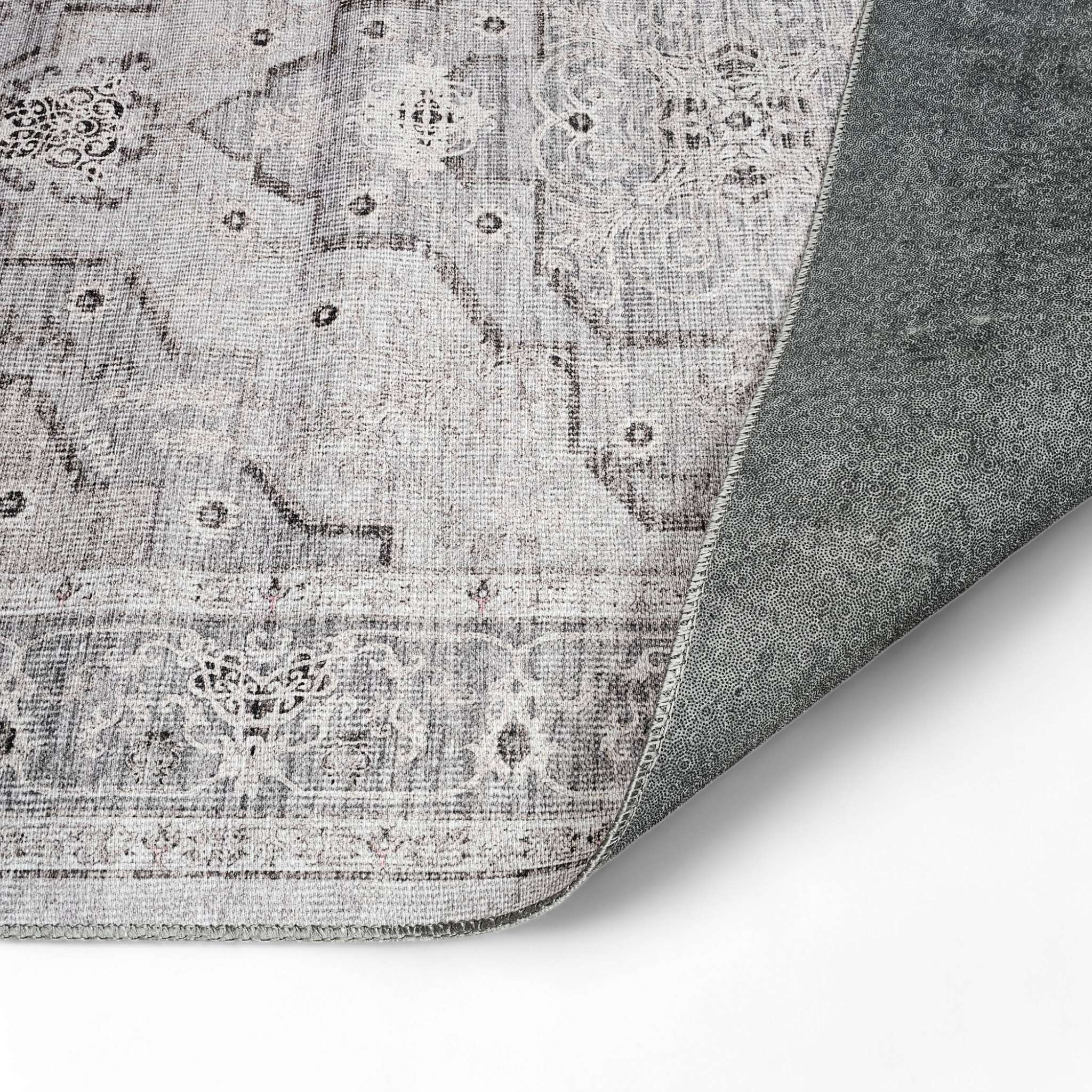 Tanger sileäksi kudottu matto - Vaaleanharmaa