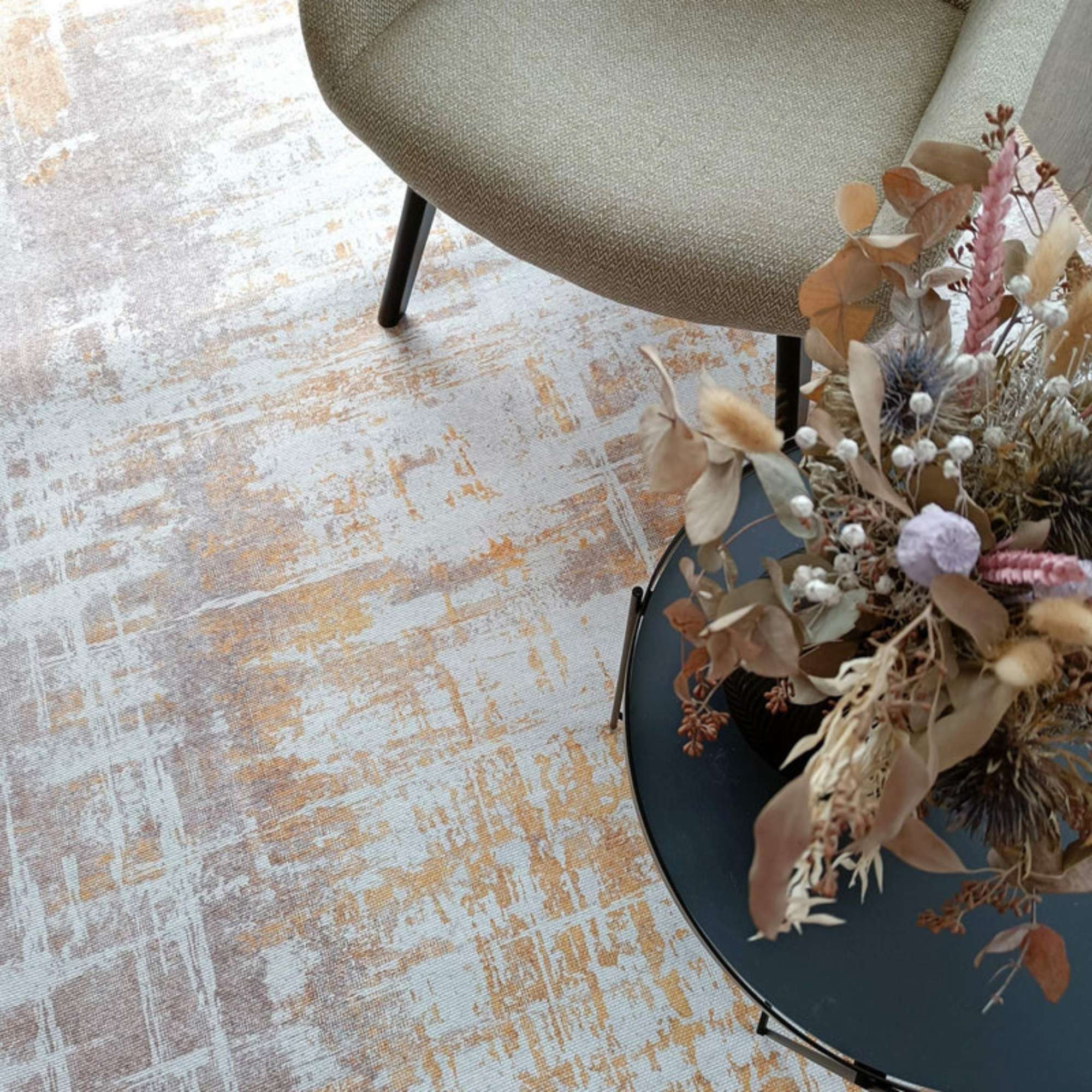 Thyme low pile Rug - yellow