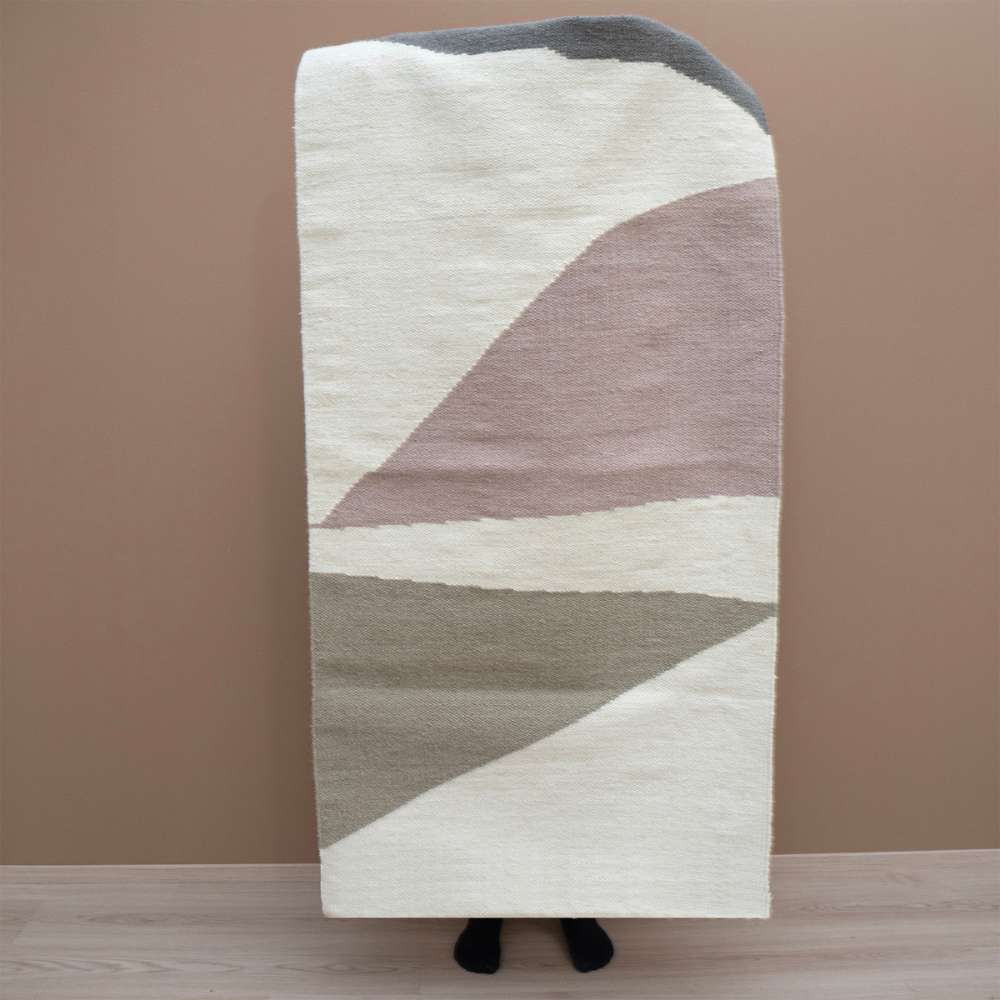 Tuuli Wool rug - white/pink