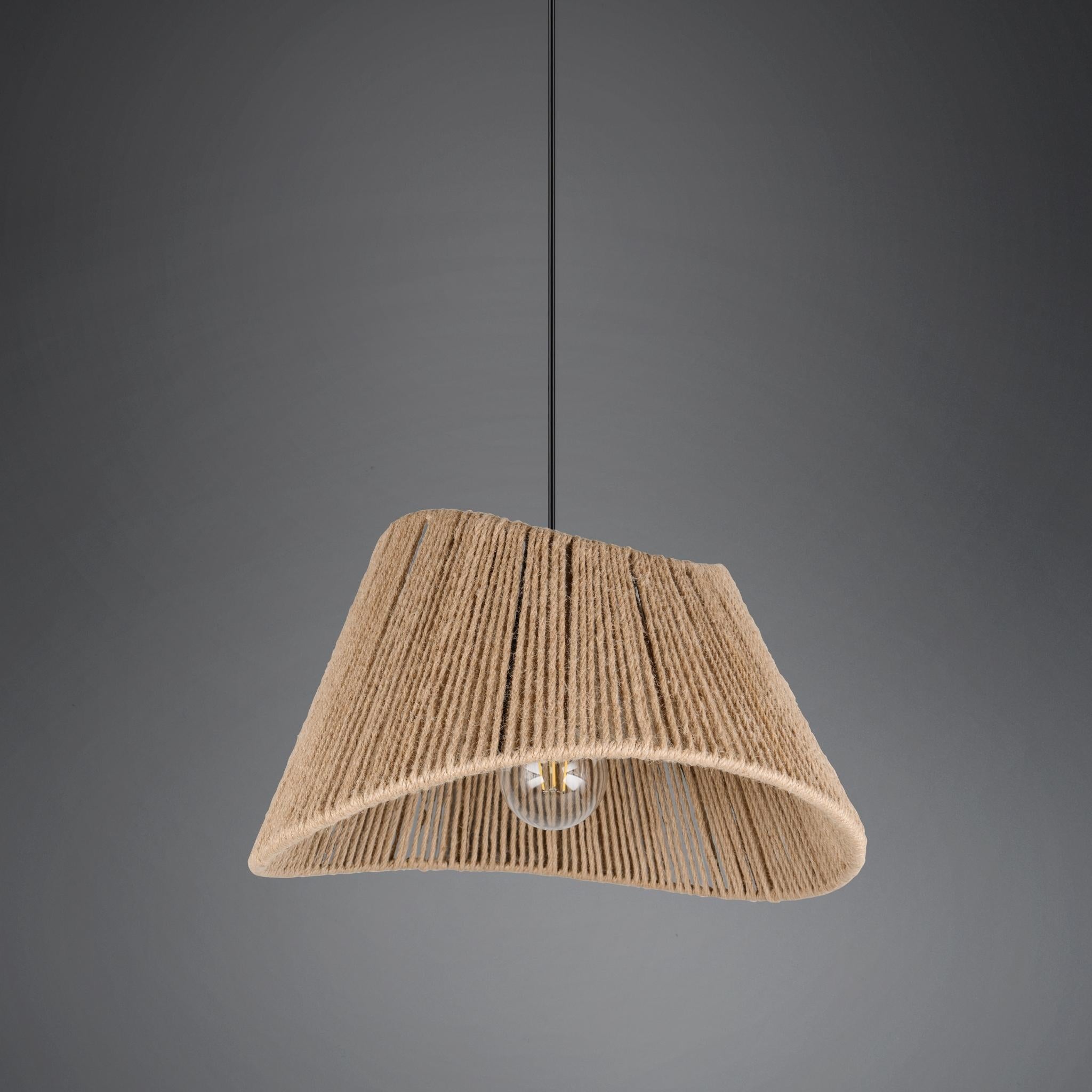 TRIO Valerie pendant lamp - natural/jute