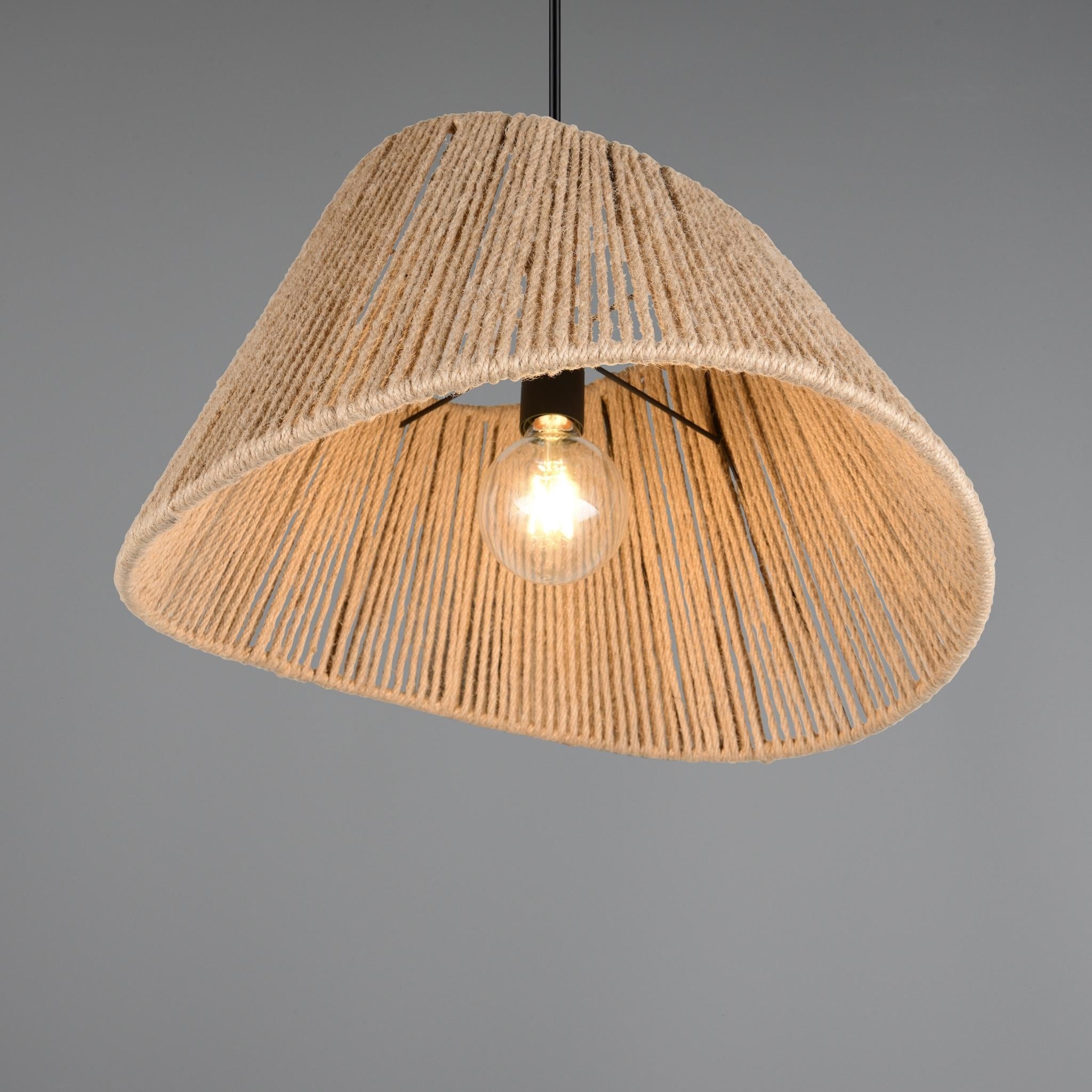 TRIO Valerie pendant lamp - natural/jute
