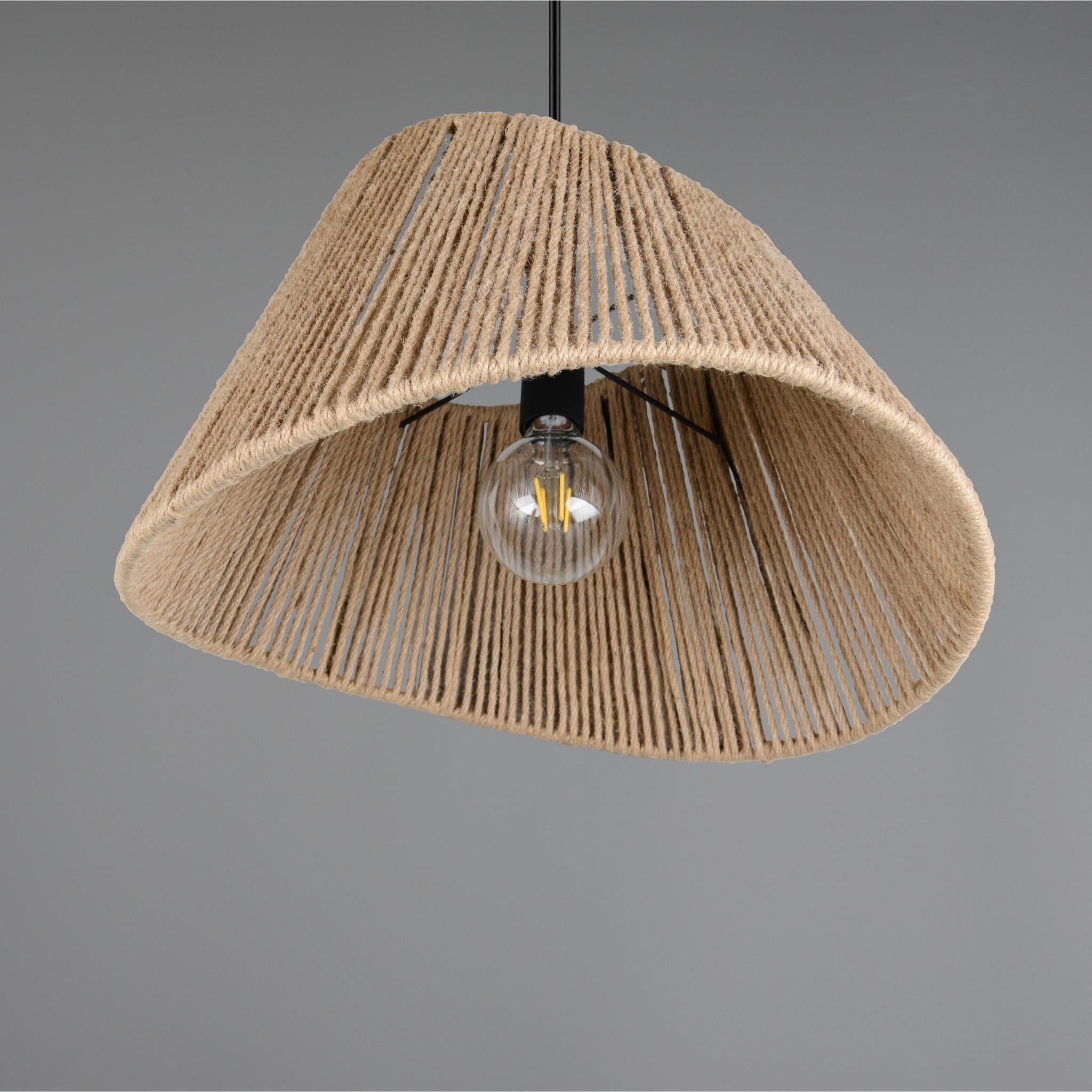 TRIO Valerie pendant lamp - natural/jute