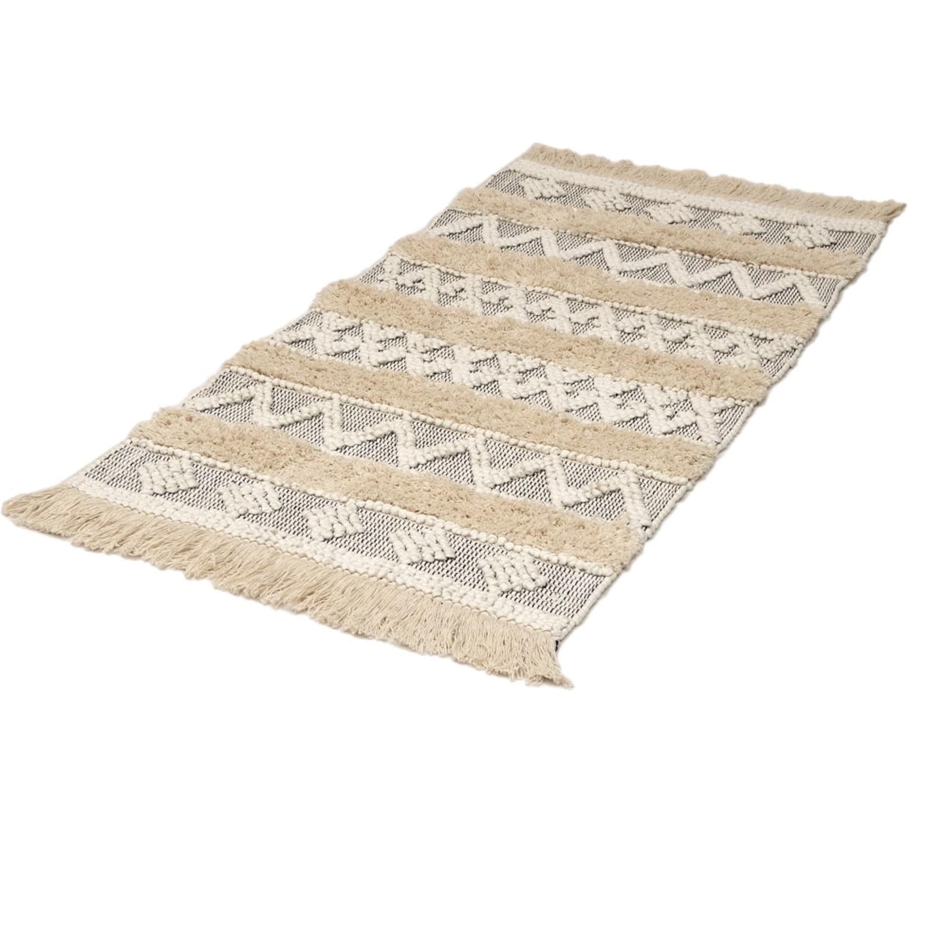 Valkea puuvillamatto - valkoinen