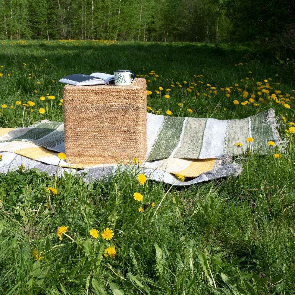 Valssi puuvillamatto - harmaa