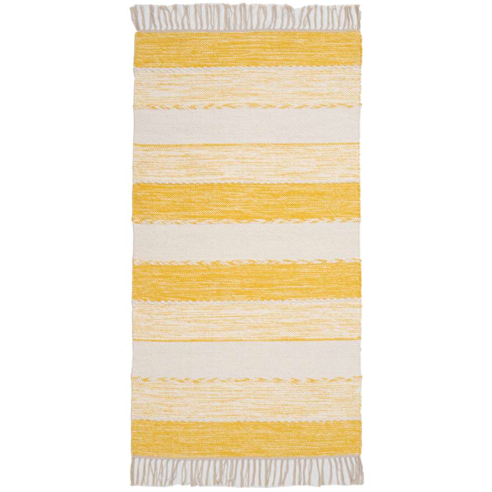 Valssi puuvillamatto - keltainen