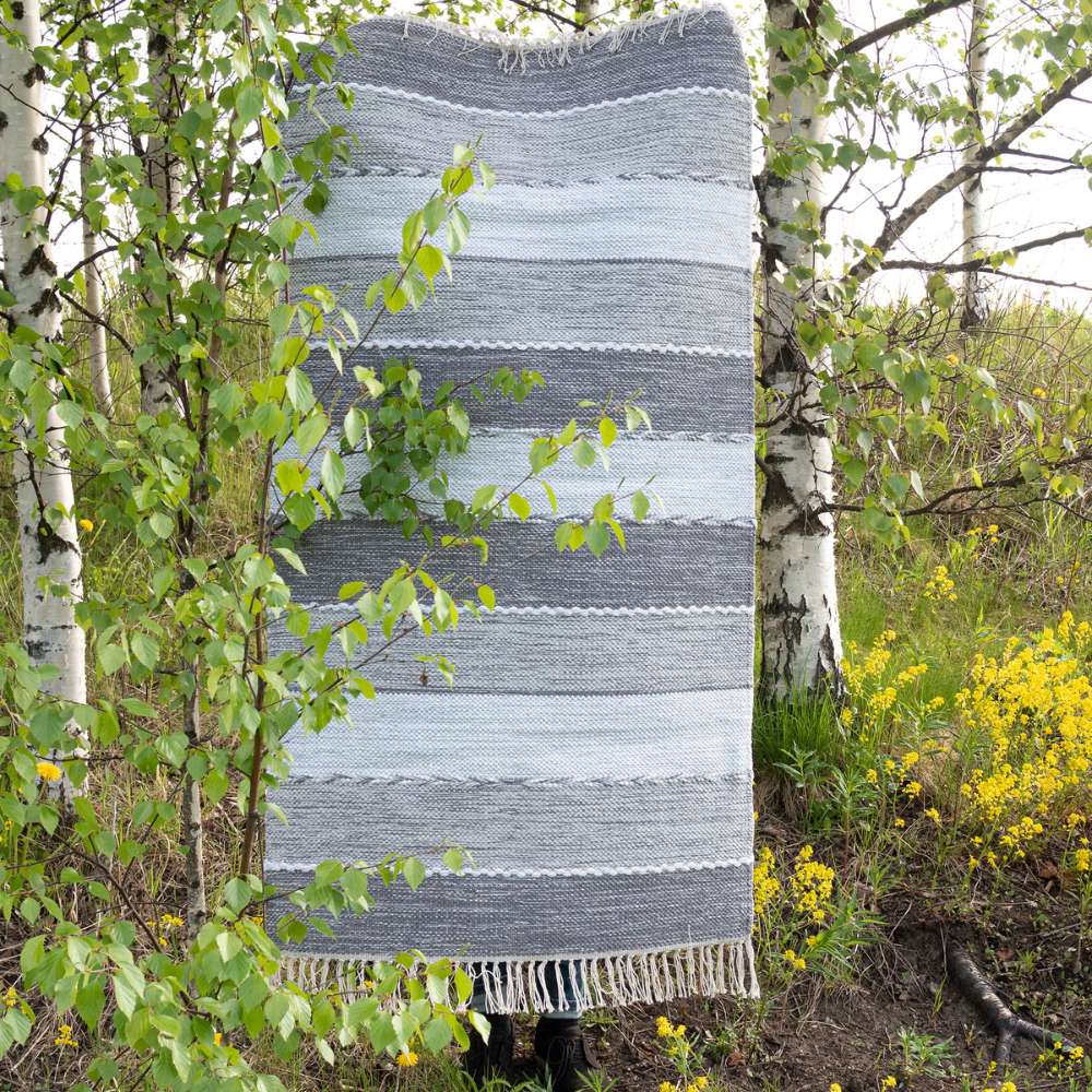 Valssi puuvillamatto - harmaa