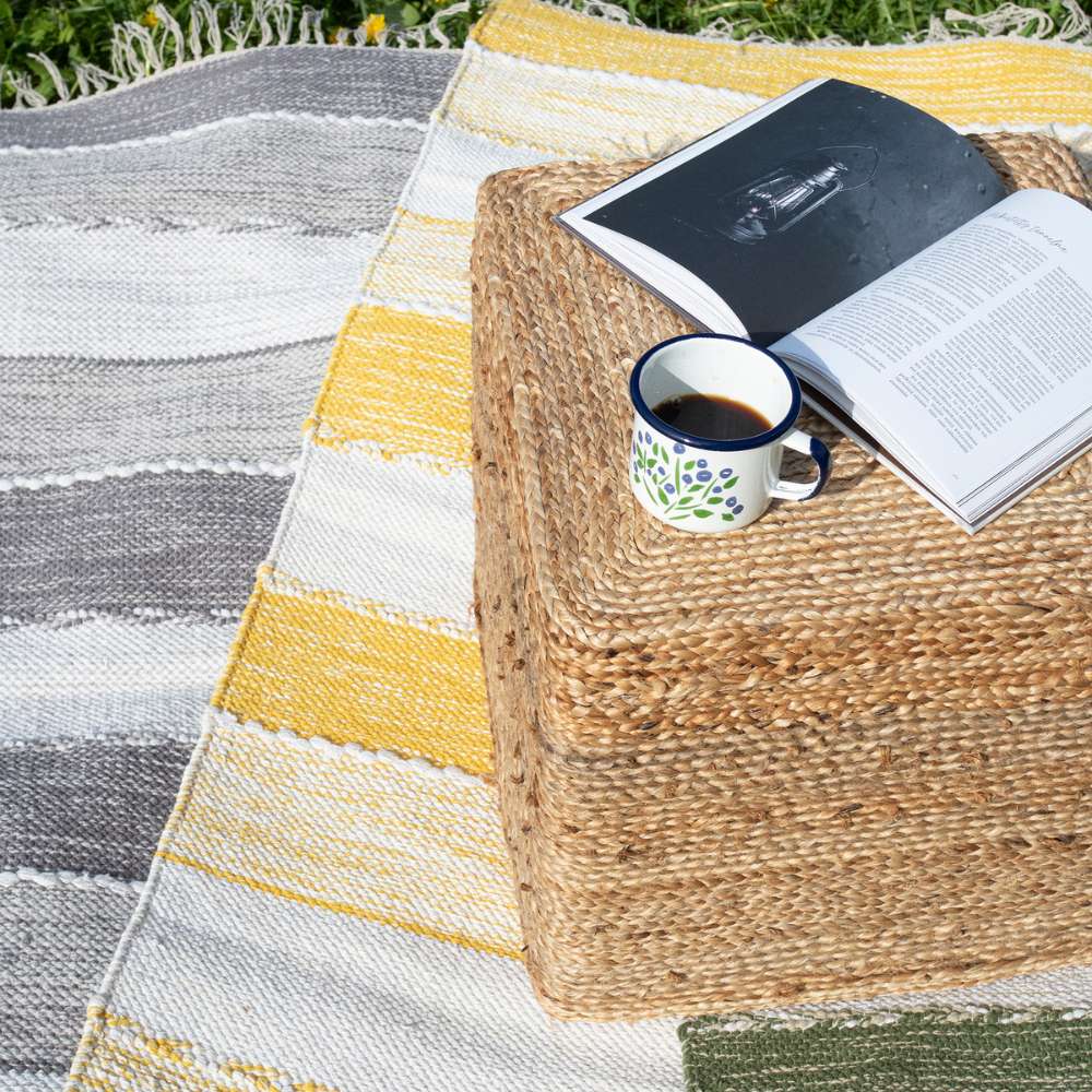 Valssi puuvillamatto - keltainen