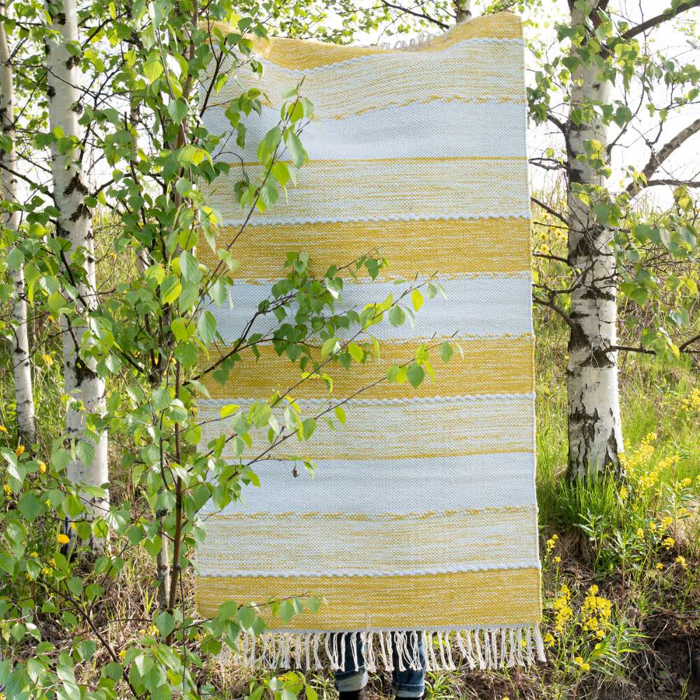 Valssi puuvillamatto - keltainen