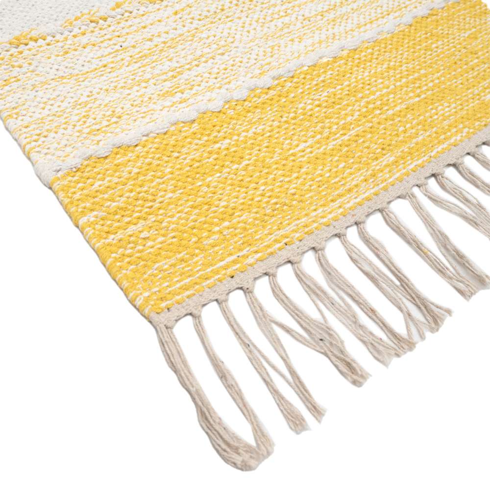 Valssi puuvillamatto - keltainen