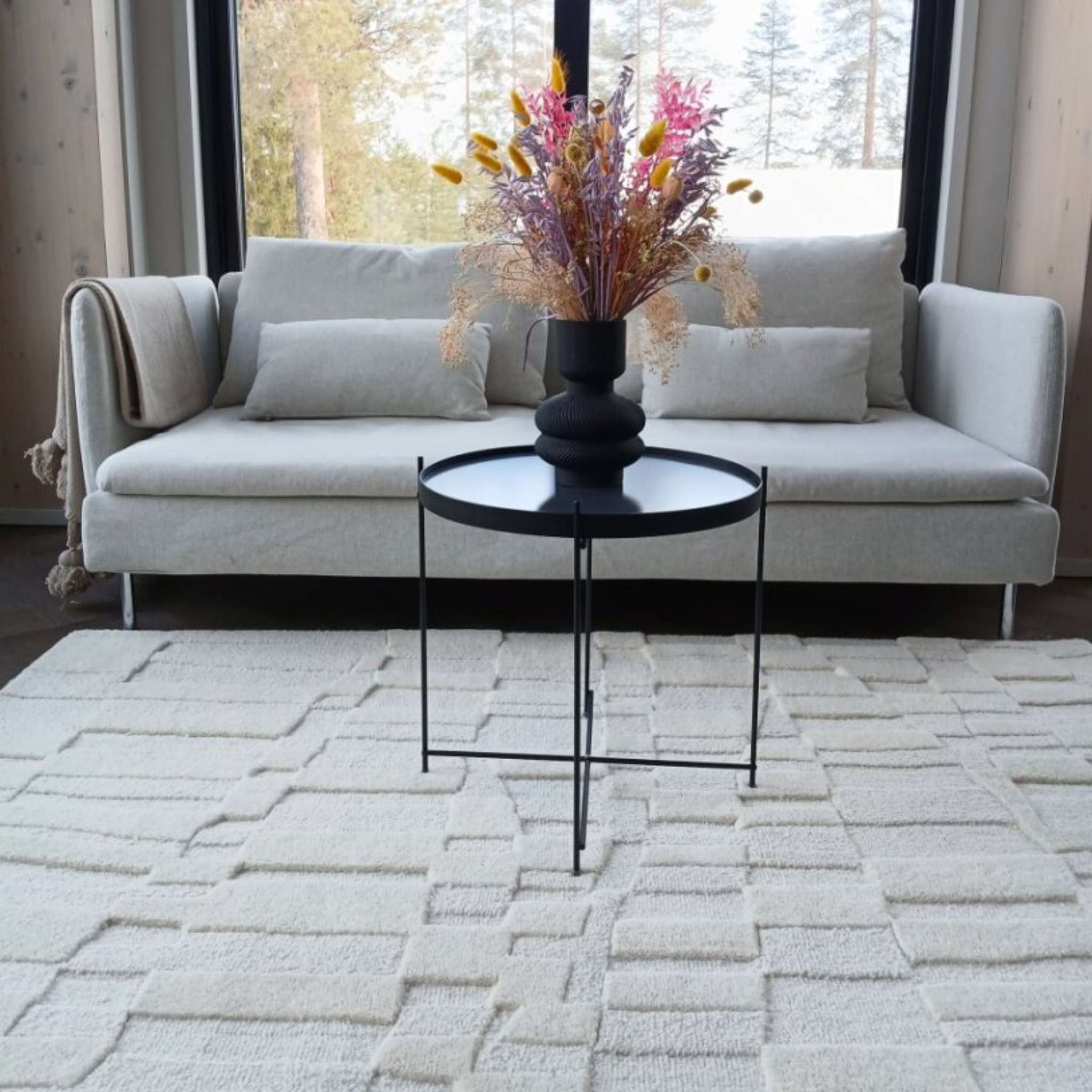 Vellamo villamatto - luonnonvalkoinen