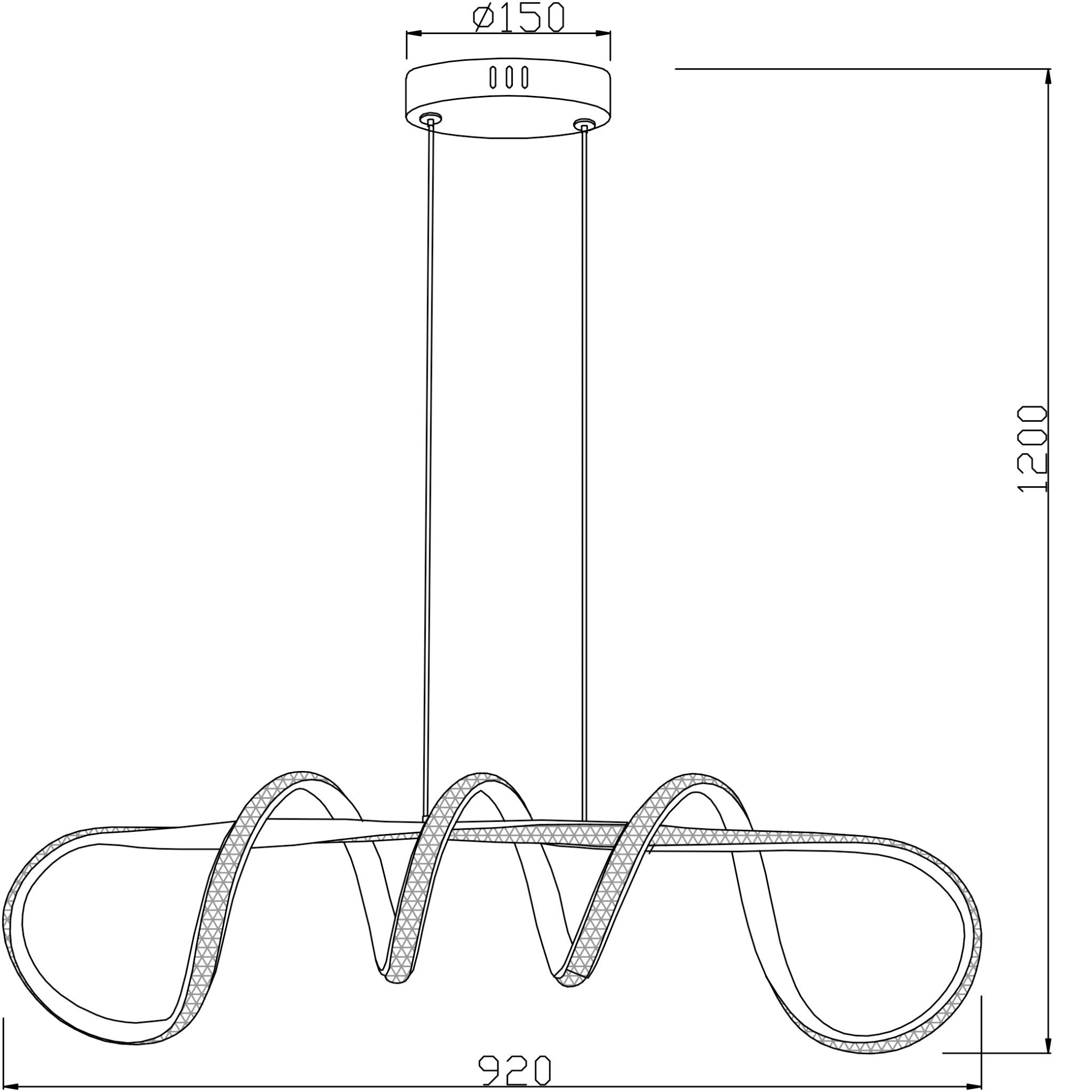 Vesper 343101-30 - Pendant lamp - Sand black