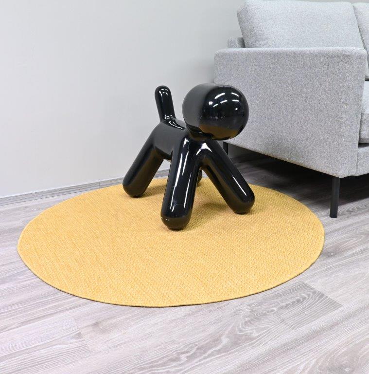 Viola sileäksi kudottu matto - okra