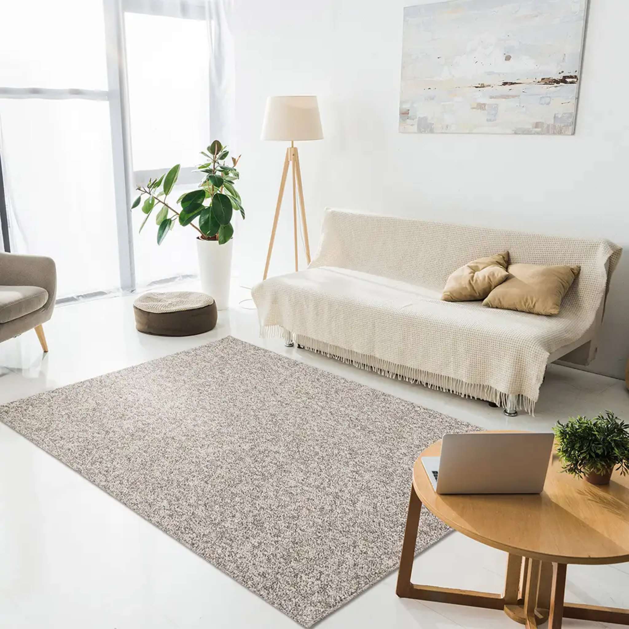 Ahto Pile rug - brown