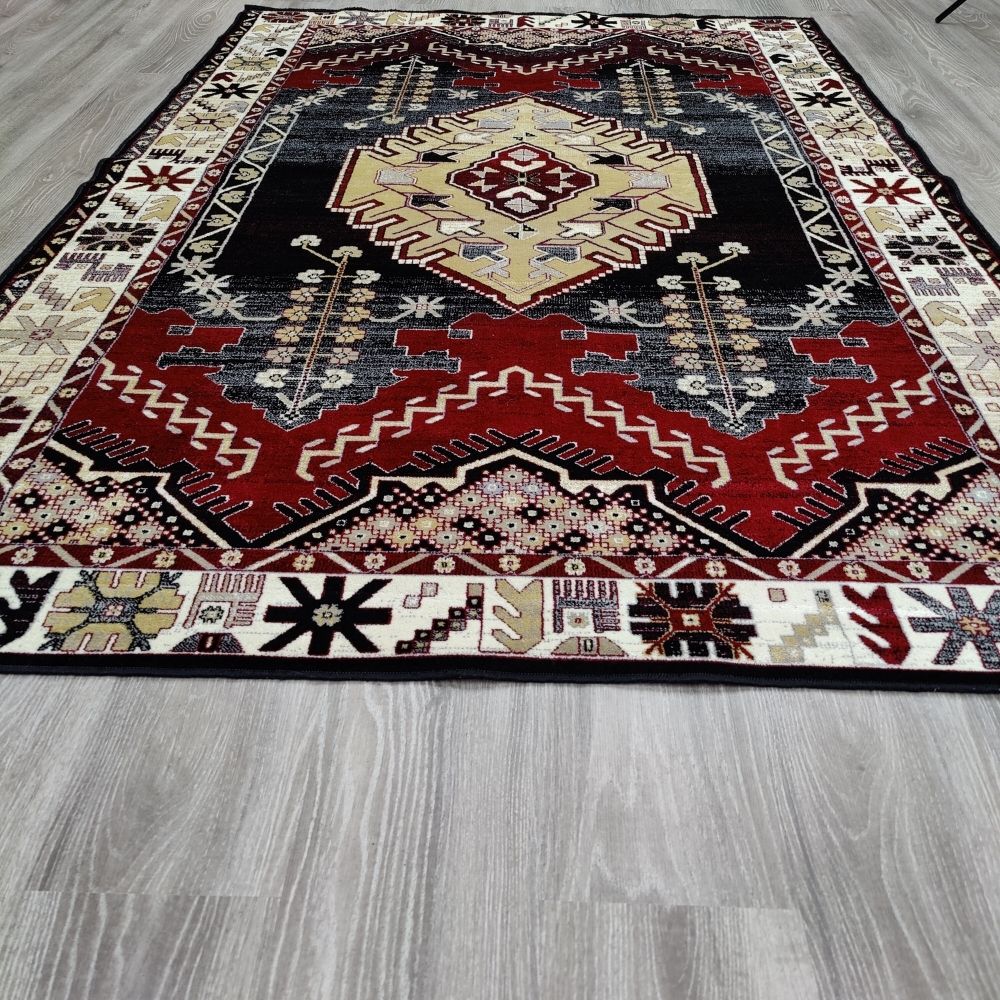 Antika viskoosimatto - punainen.