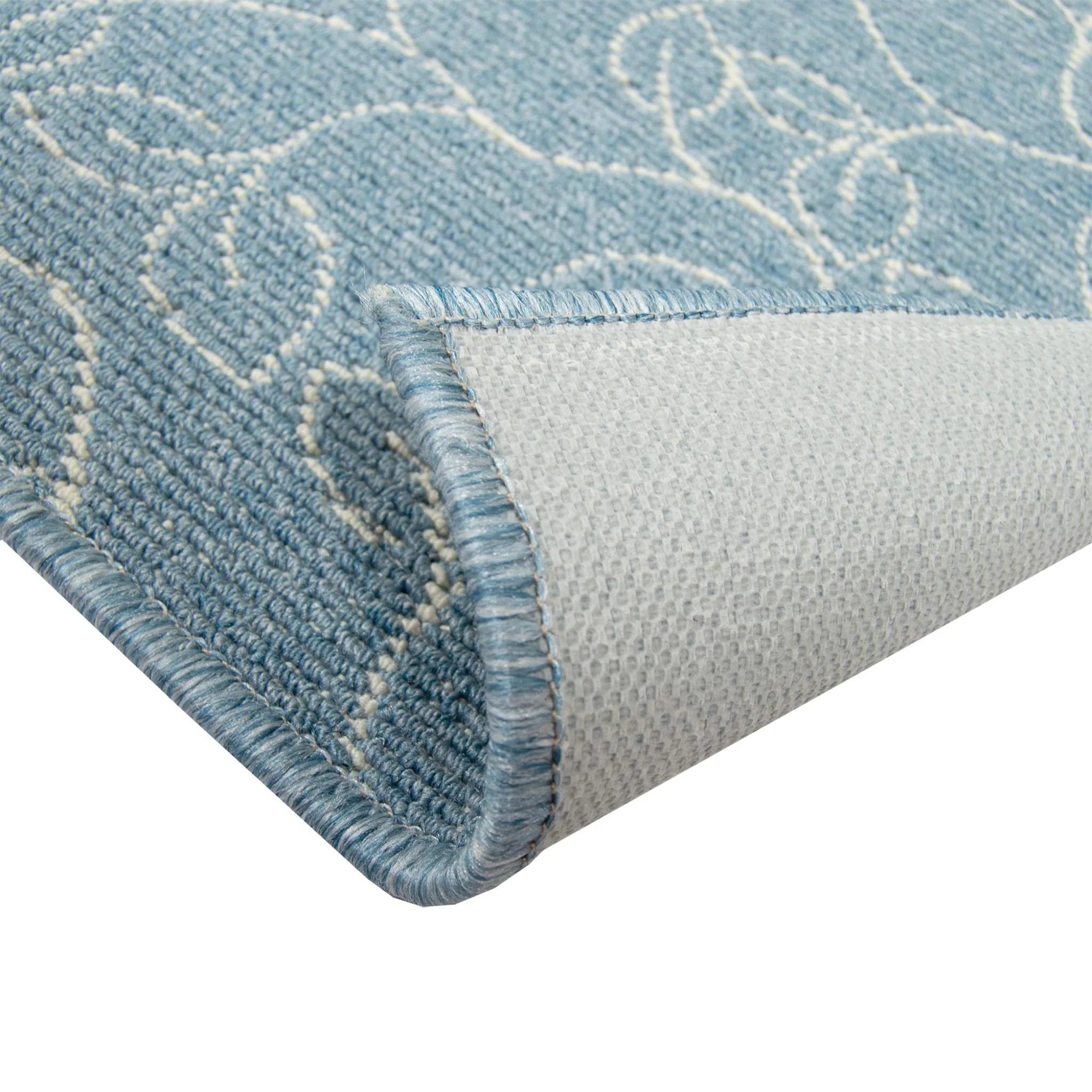 Belinda Runner rug roll - light blue