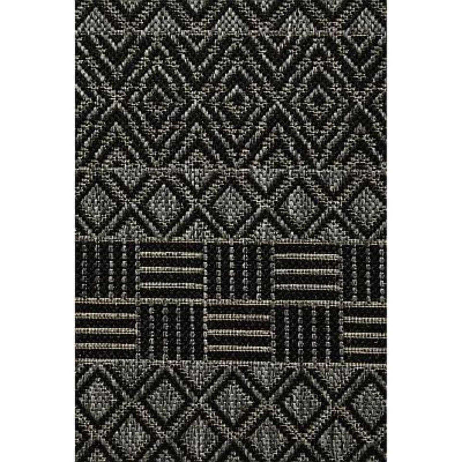 Havana sileäksi kudottu matto Rulla - musta.