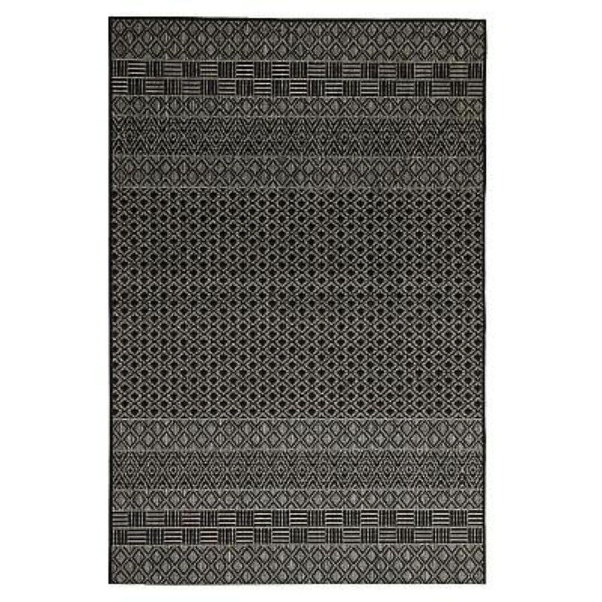 Havana sileäksi kudottu matto Rulla - musta.