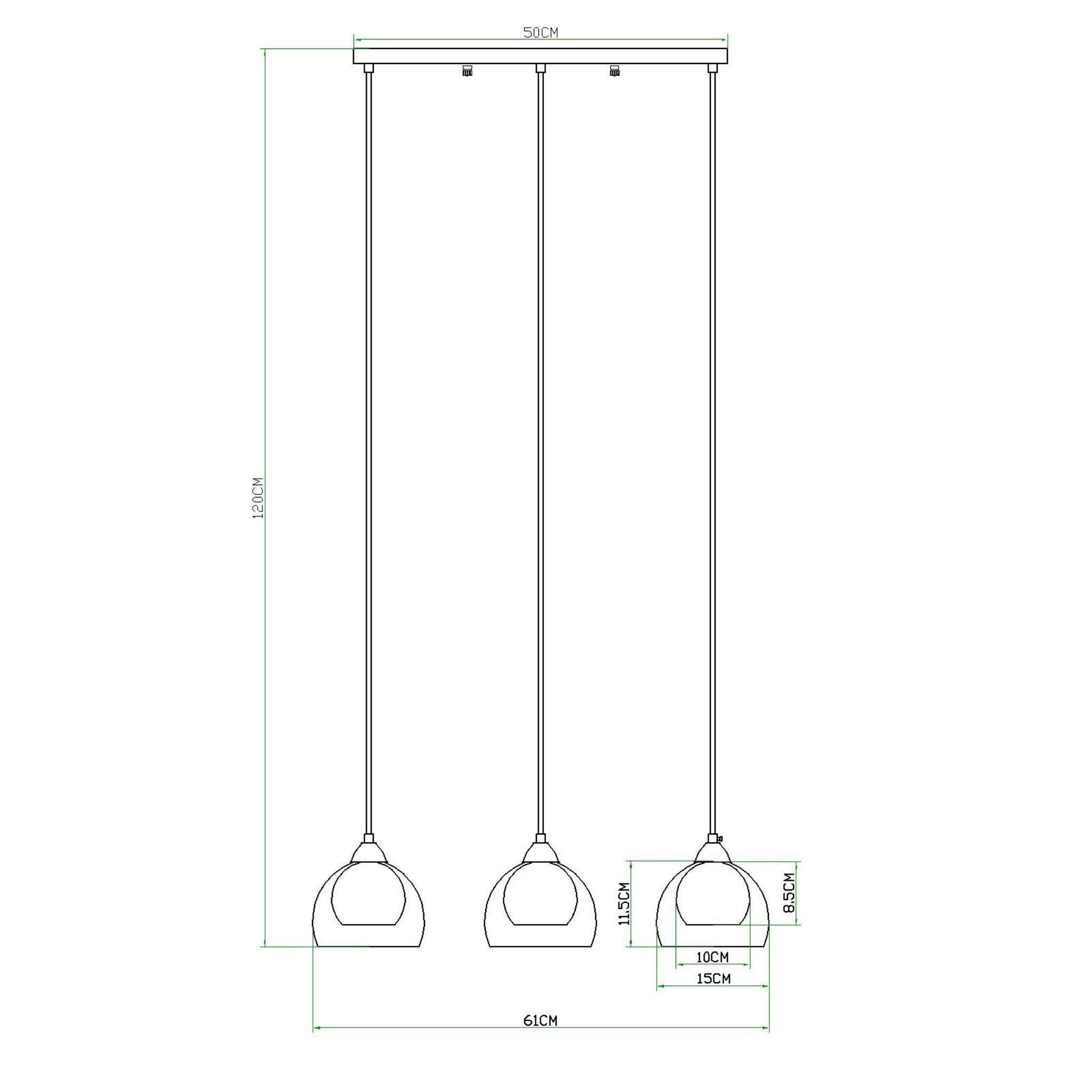 Clara 337503-31 - Riippuvalaisin 3-osainen - Ruusukulta