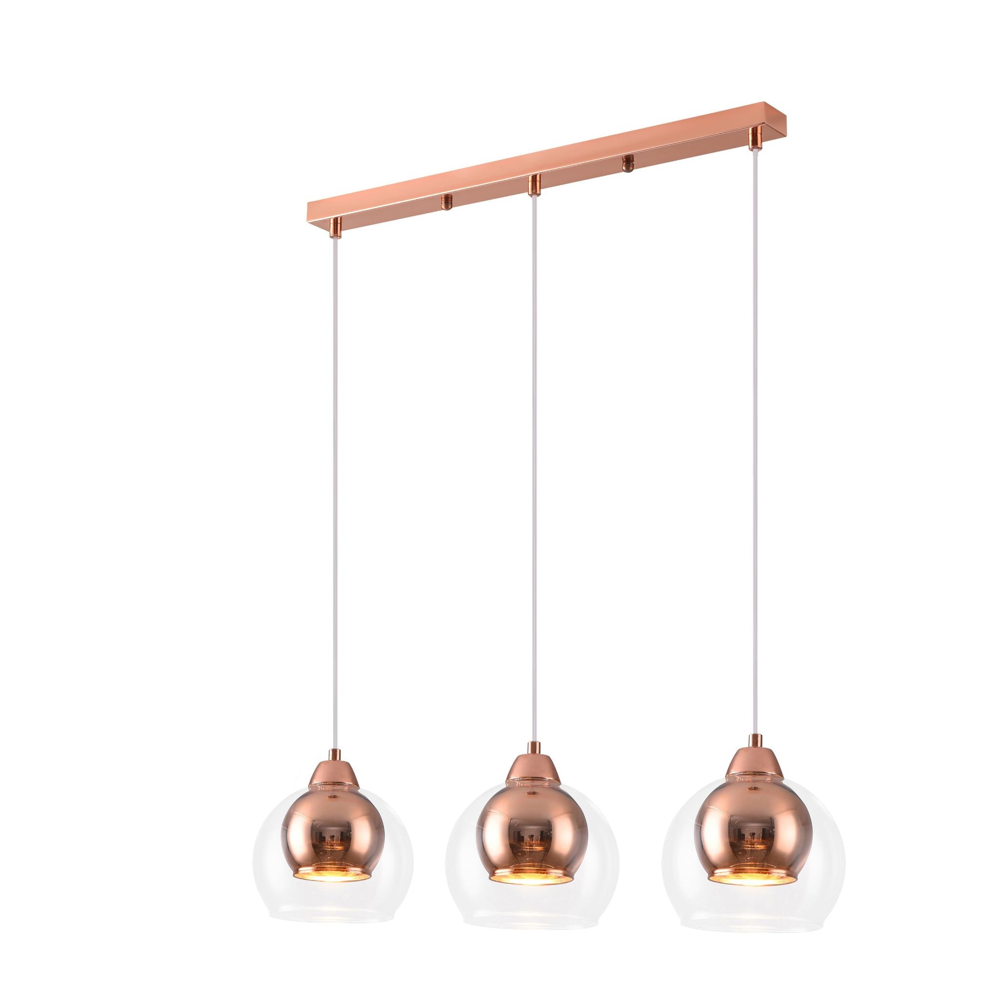 Clara 337503-31 - Riippuvalaisin 3-osainen - Ruusukulta