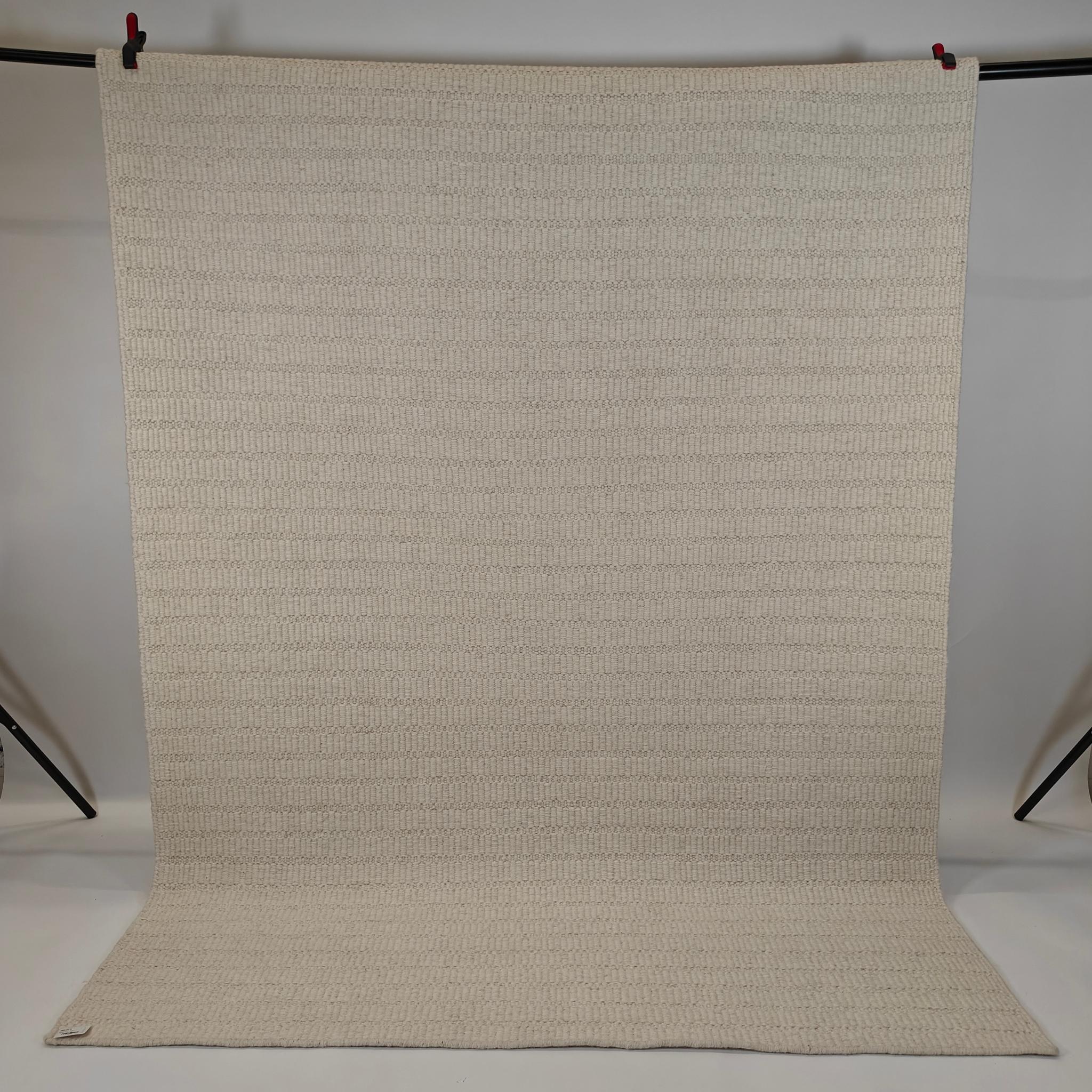 Durry Grass Wool rug - white