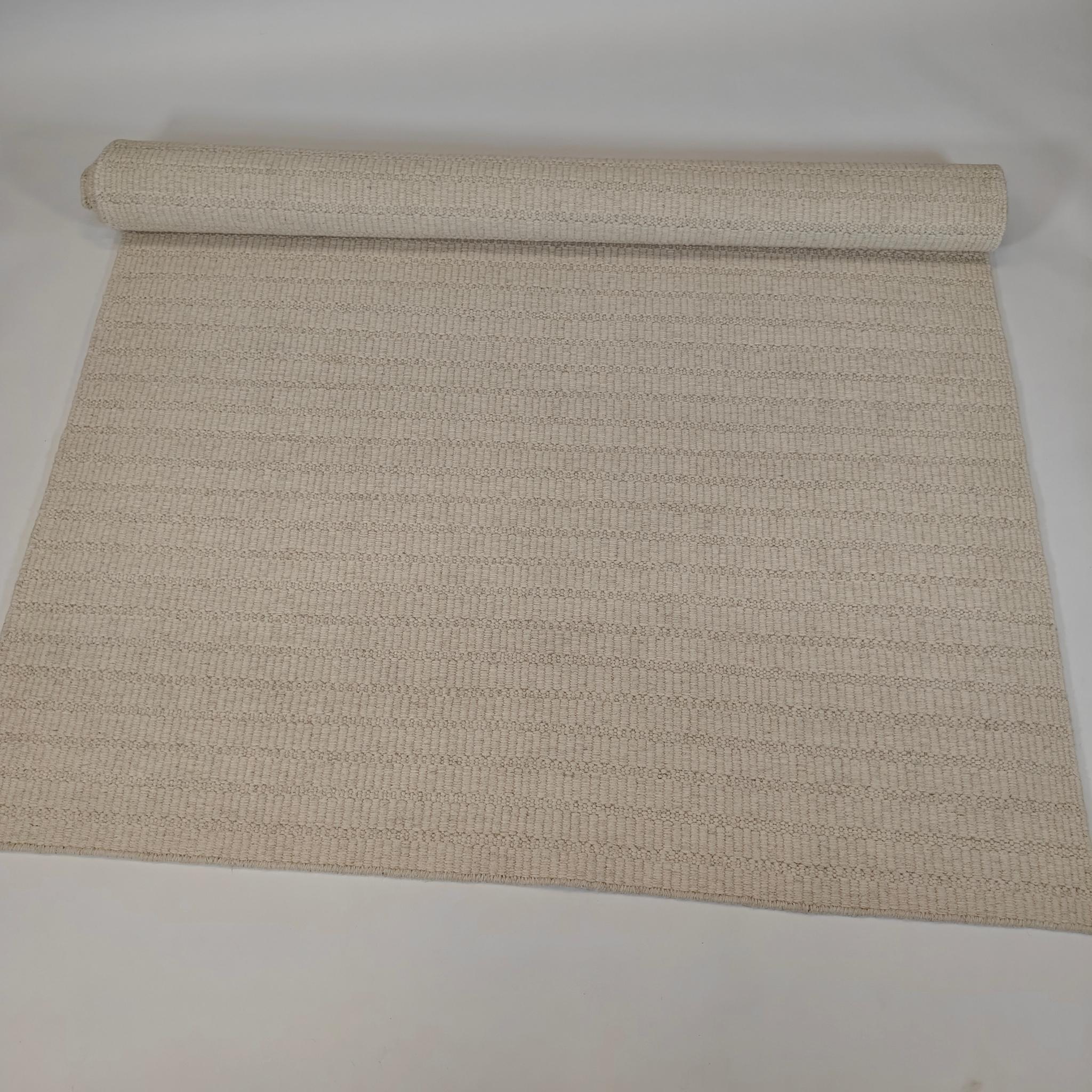 Durry Grass Wool rug - white