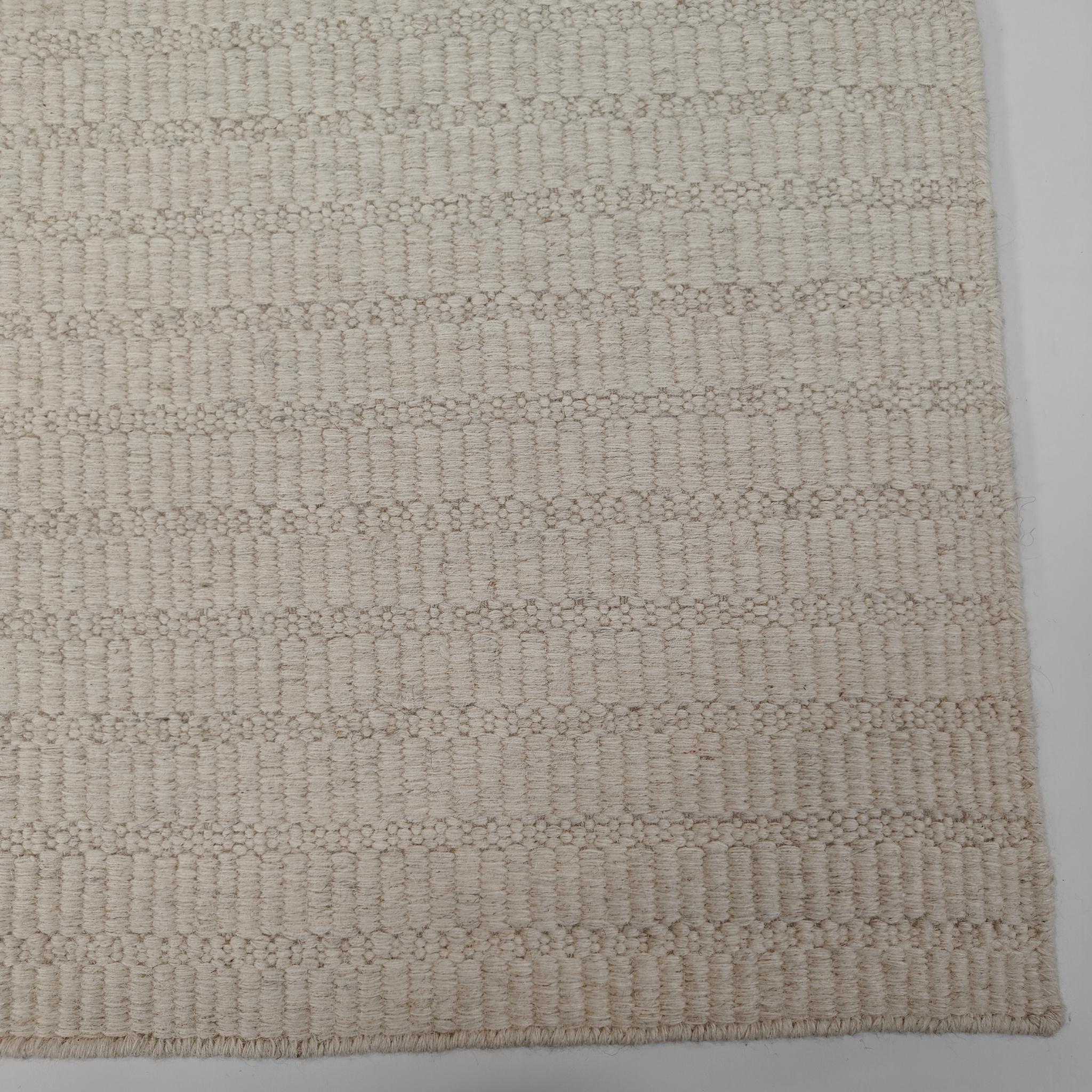 Durry Grass Wool rug - white