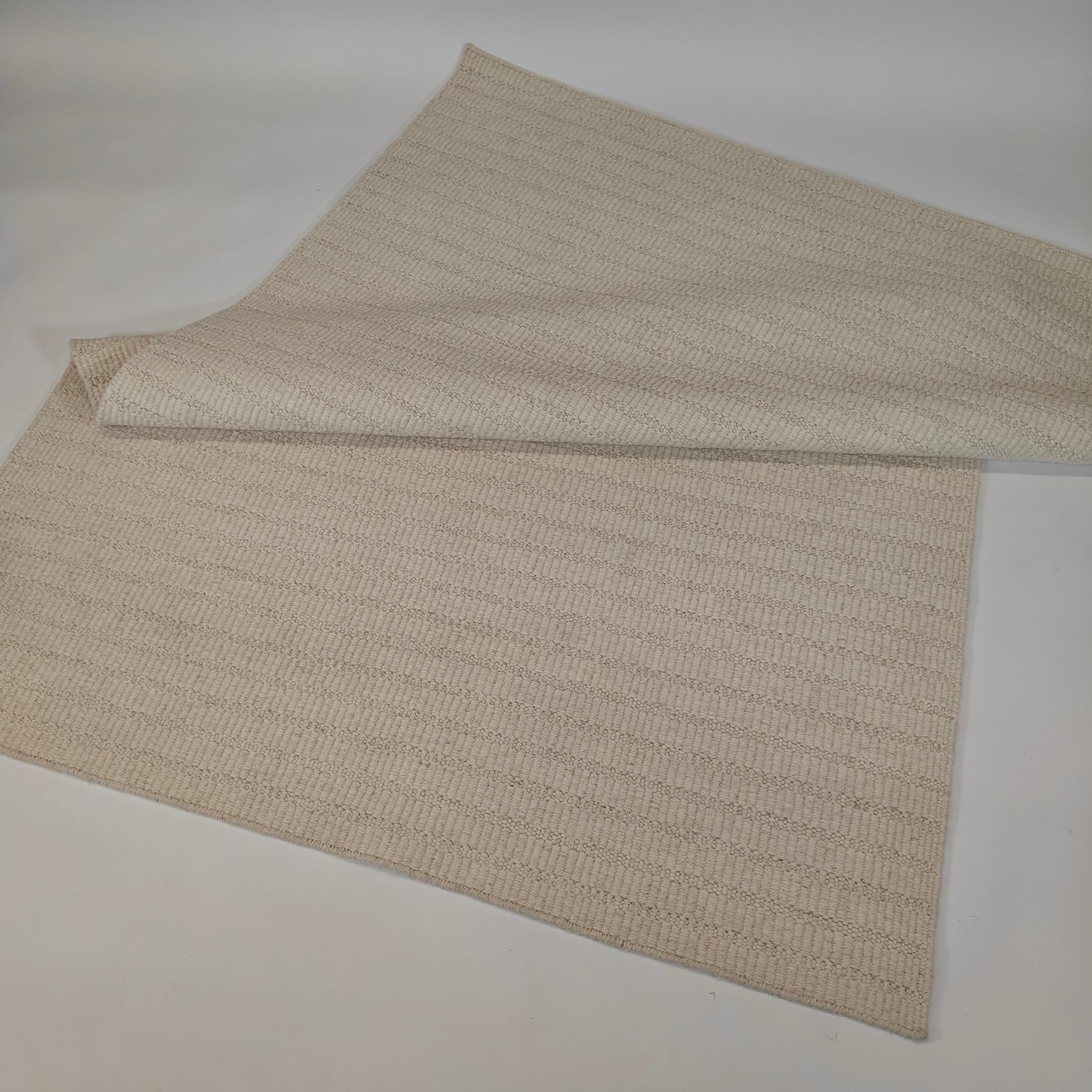 Durry Grass Wool rug - white