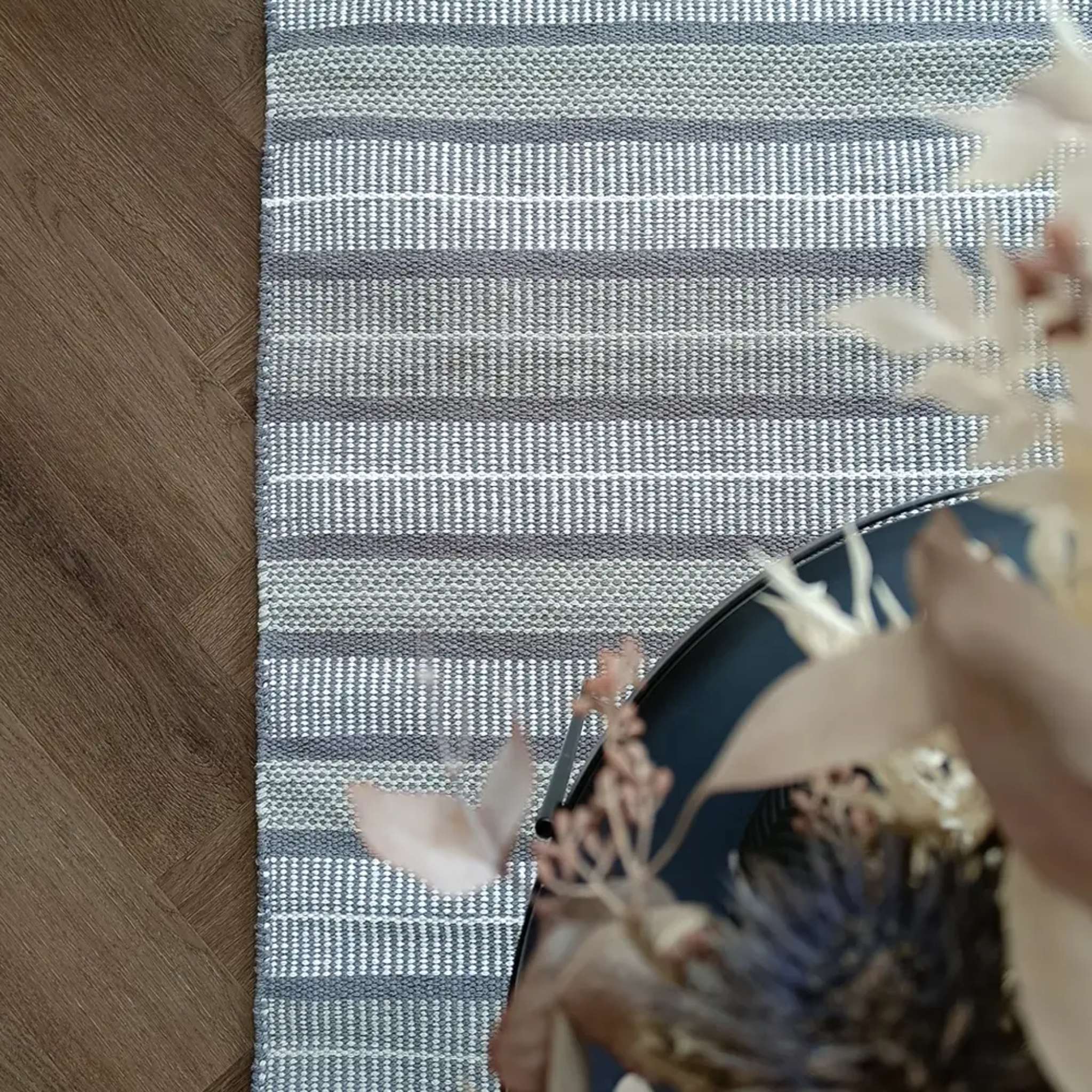 Foksi puuvillamatto - harmaa