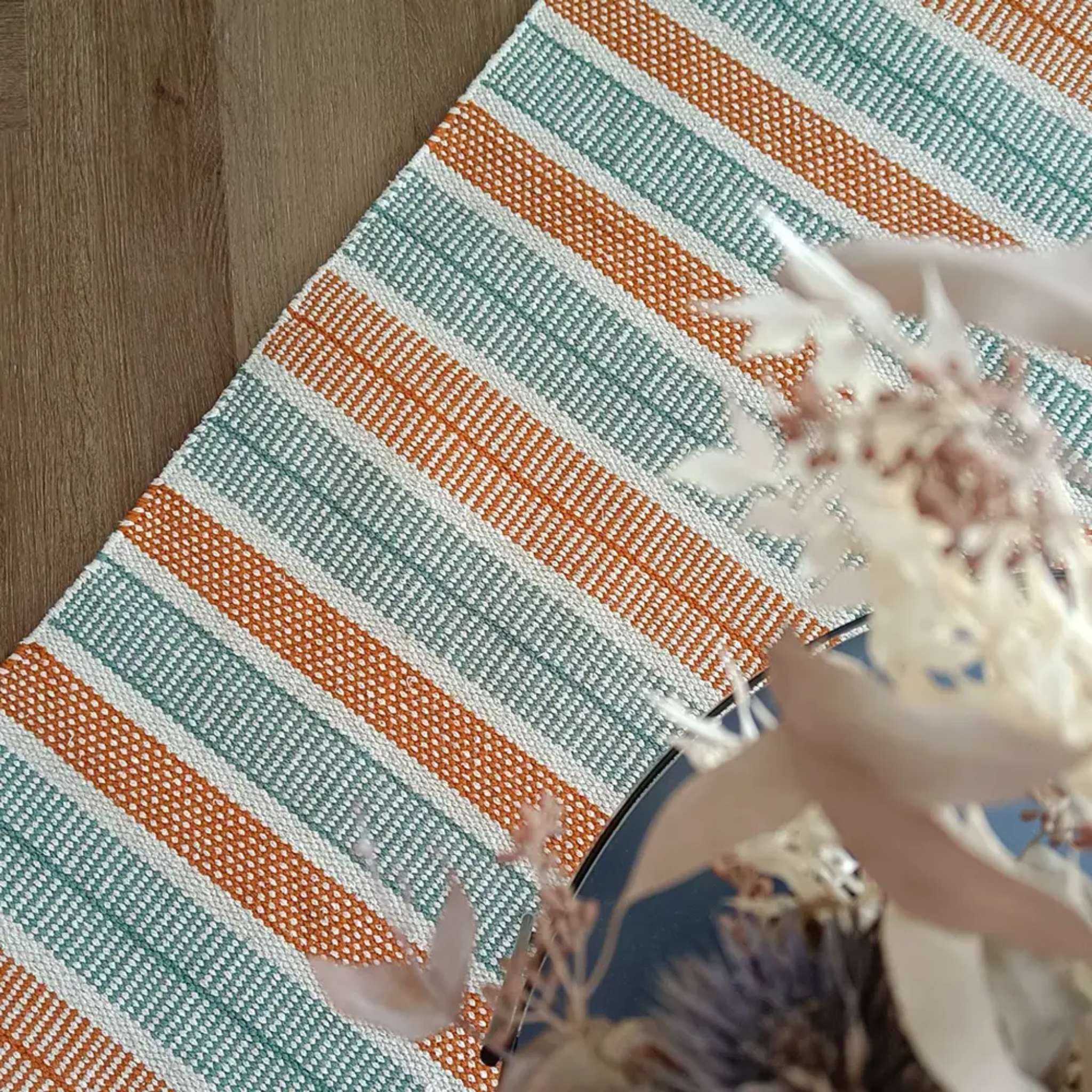 Foksi puuvillamatto - terra vihreä