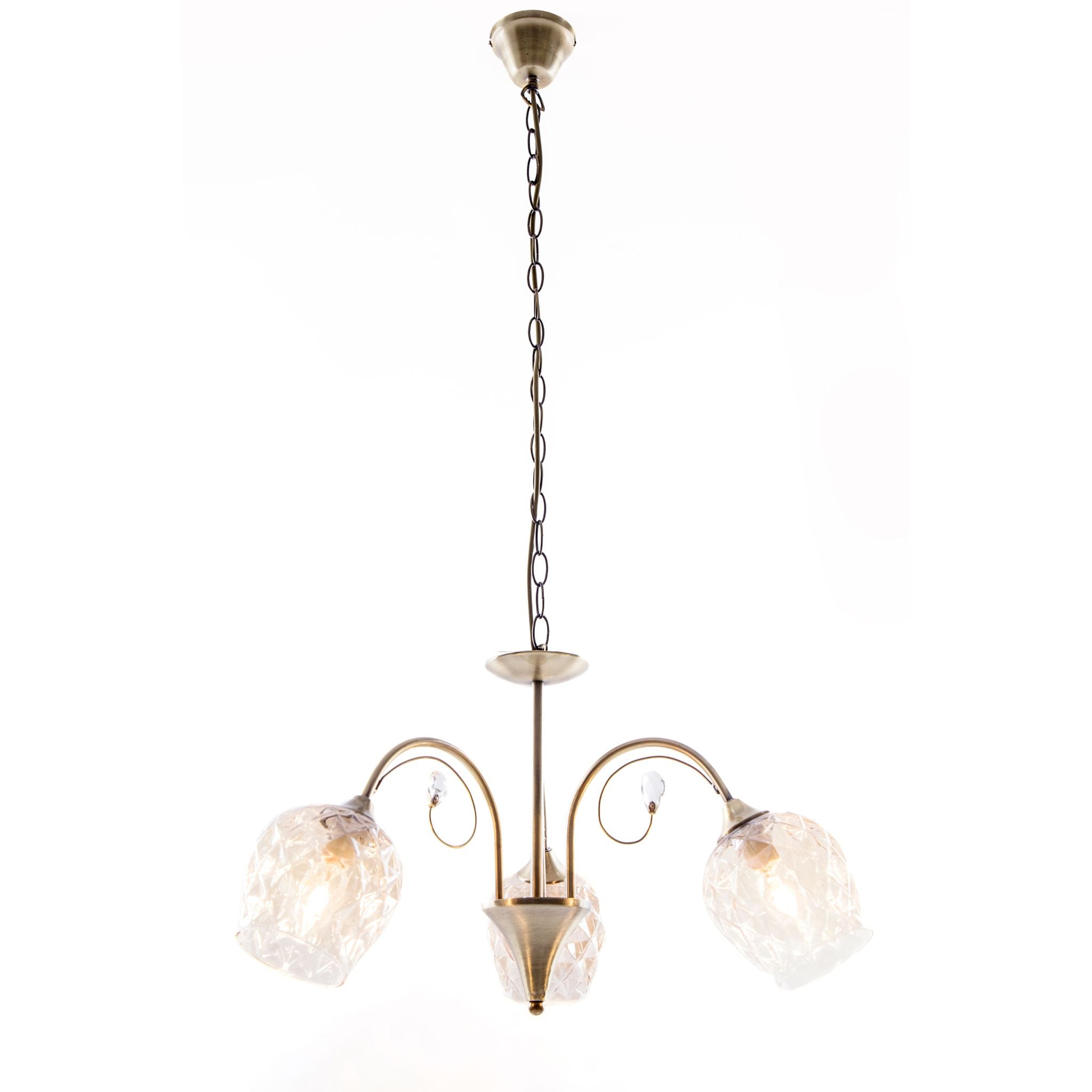 Gabi 131203-04 - Riippuvalaisin 3-osainen - Antiikkimessinki