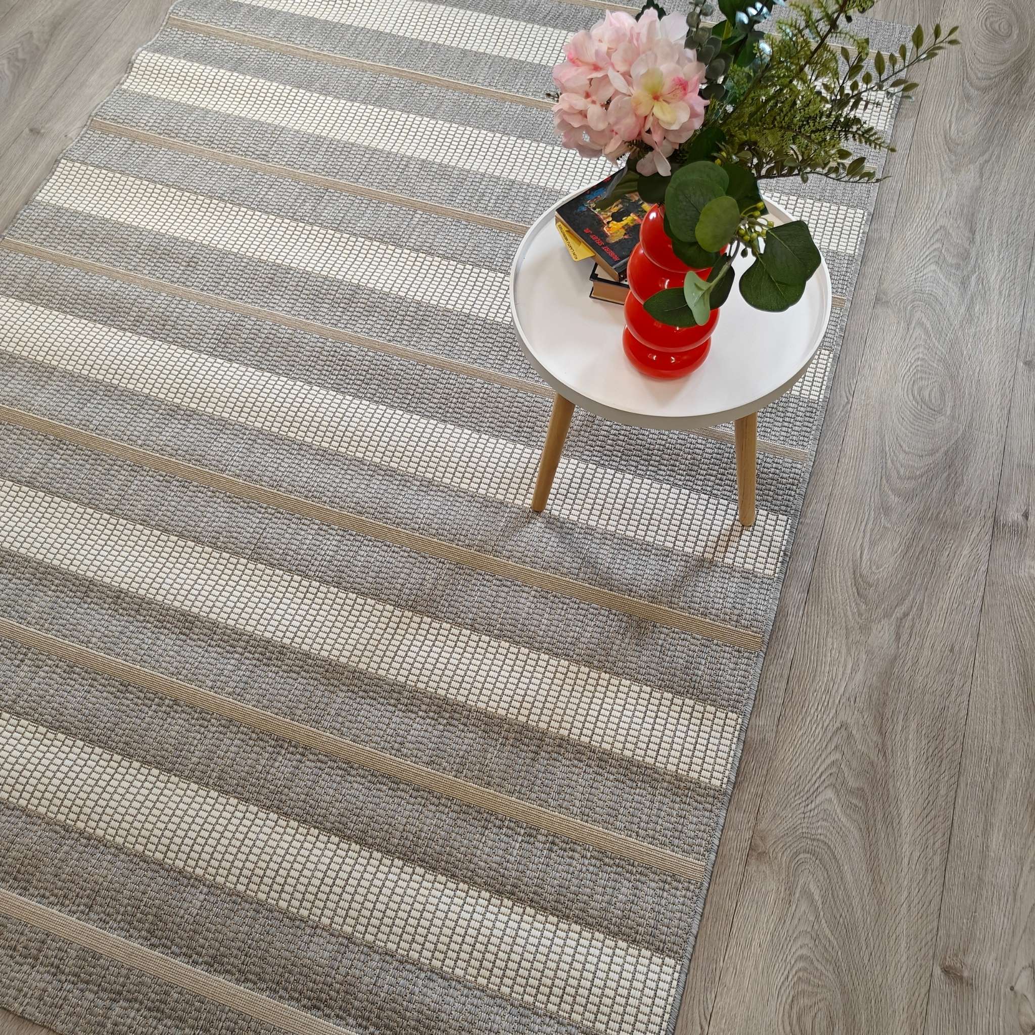 Juova Flatweave rug - light gray-beige