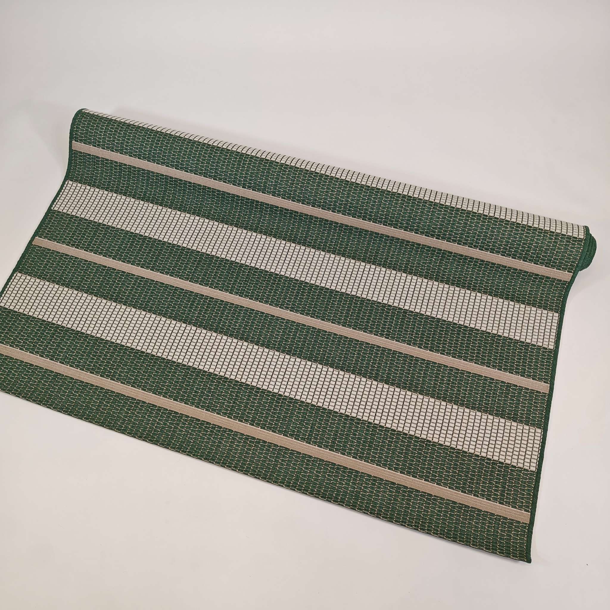 Juova Flatweave rug - green and white