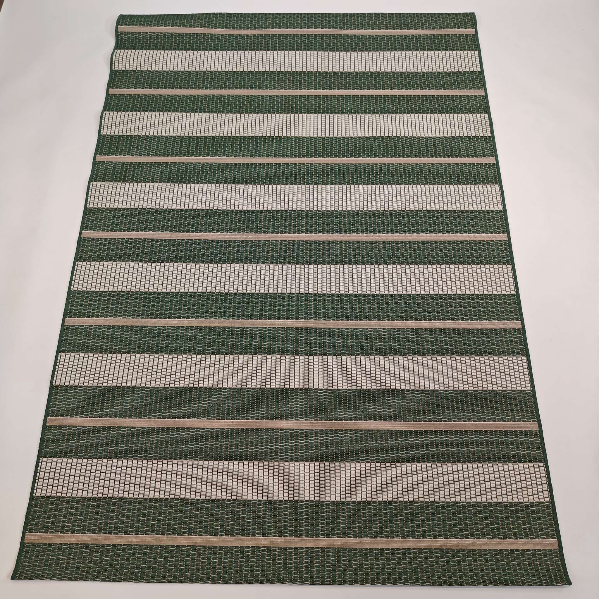 Juova Flatweave rug - green and white