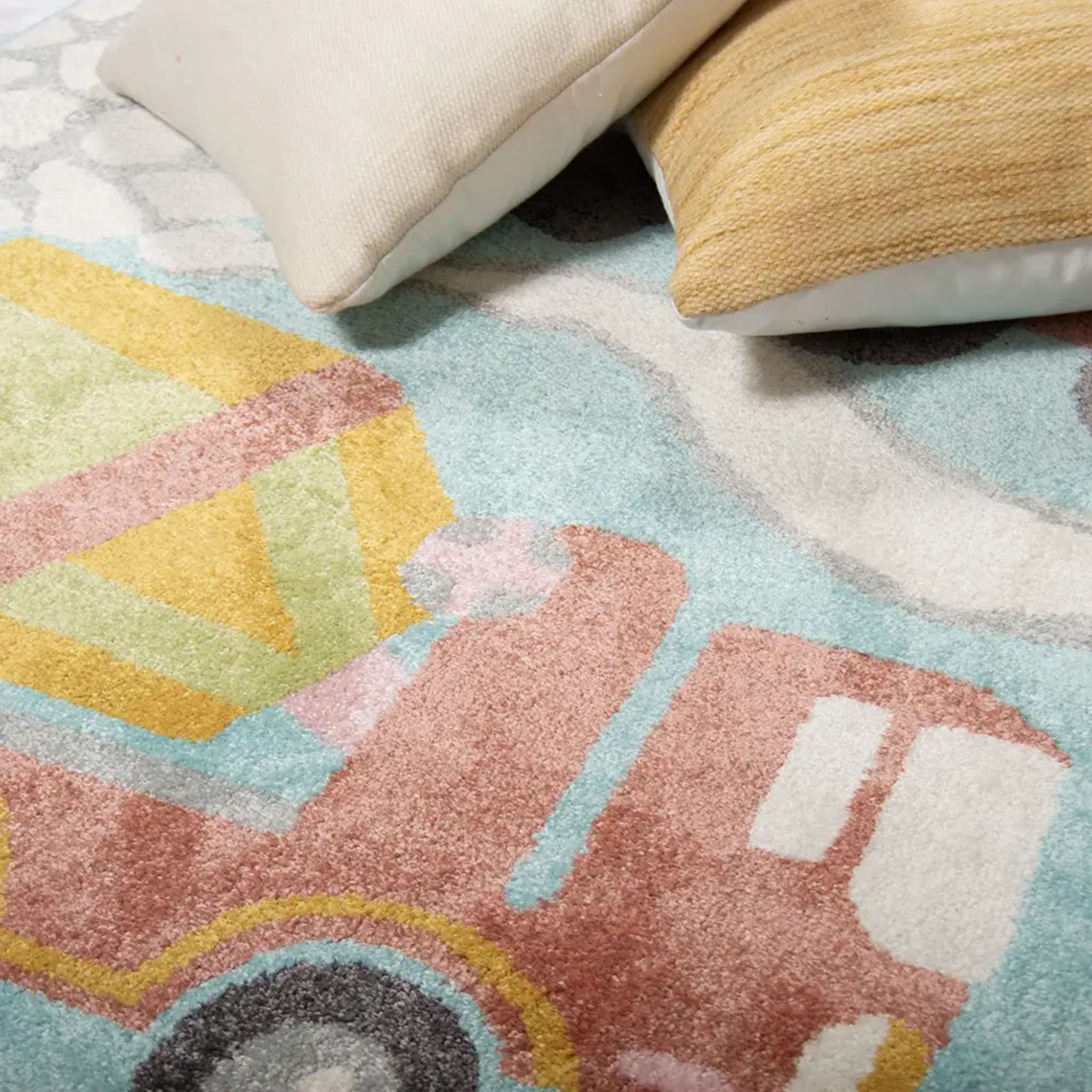 Loaders children's rug - turquoise