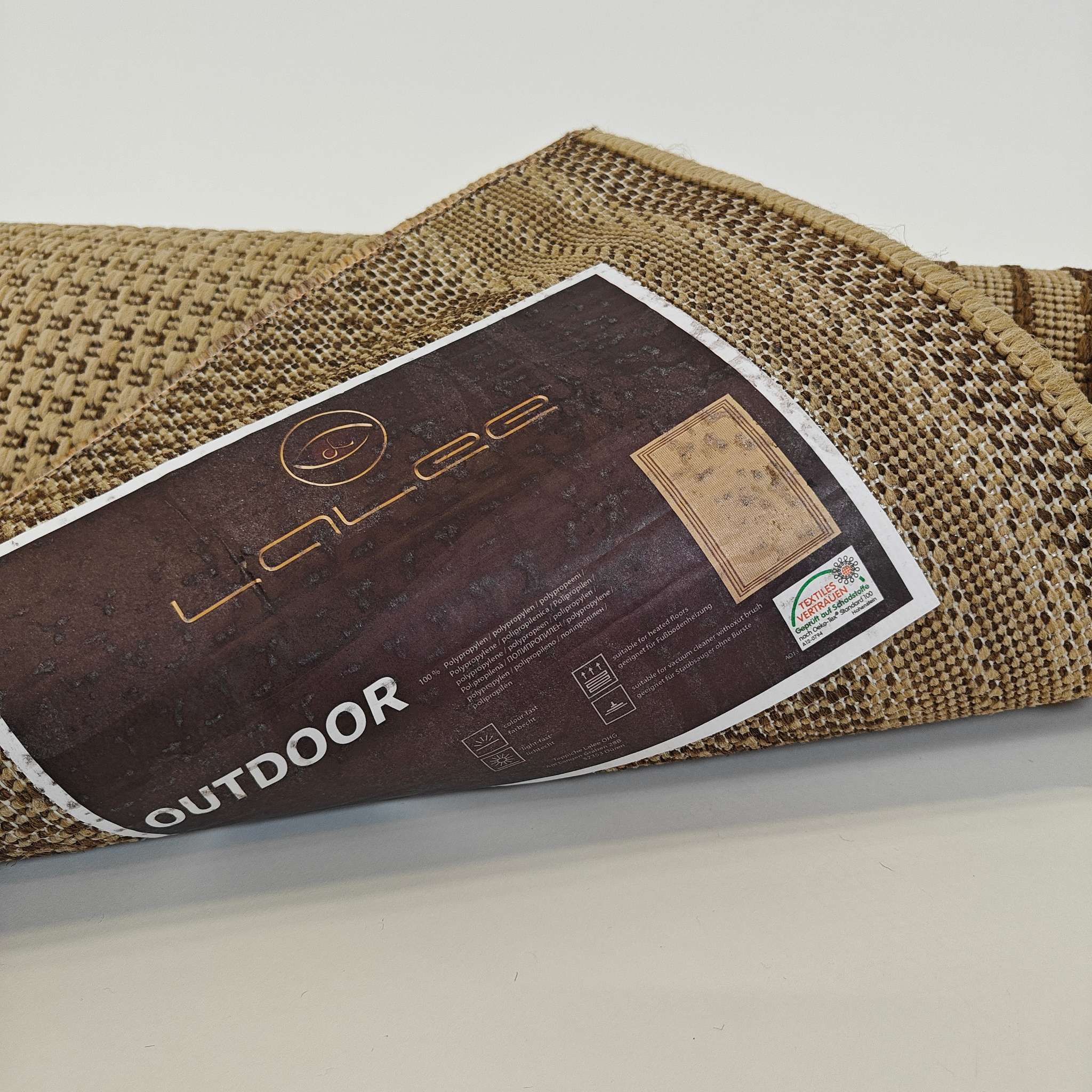 Lalee Beige runner rug roll - beige