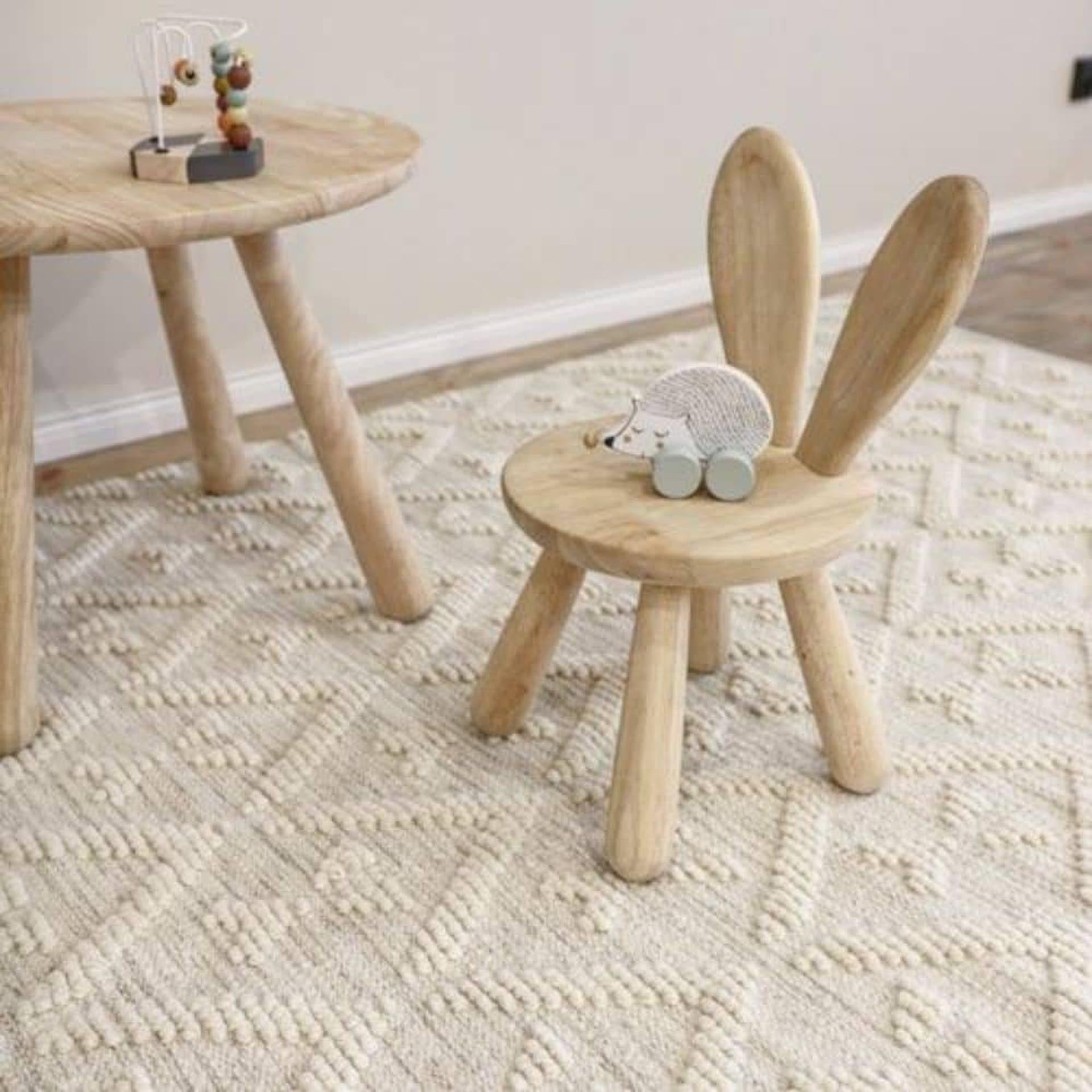 Helmi villamatto - luonnonvalkoinen.