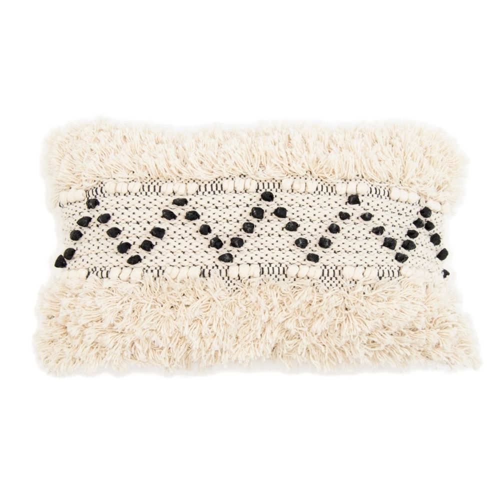 Lumo-tyyny siksak 30x50 - luonnonvalkoinen/musta (siksak).