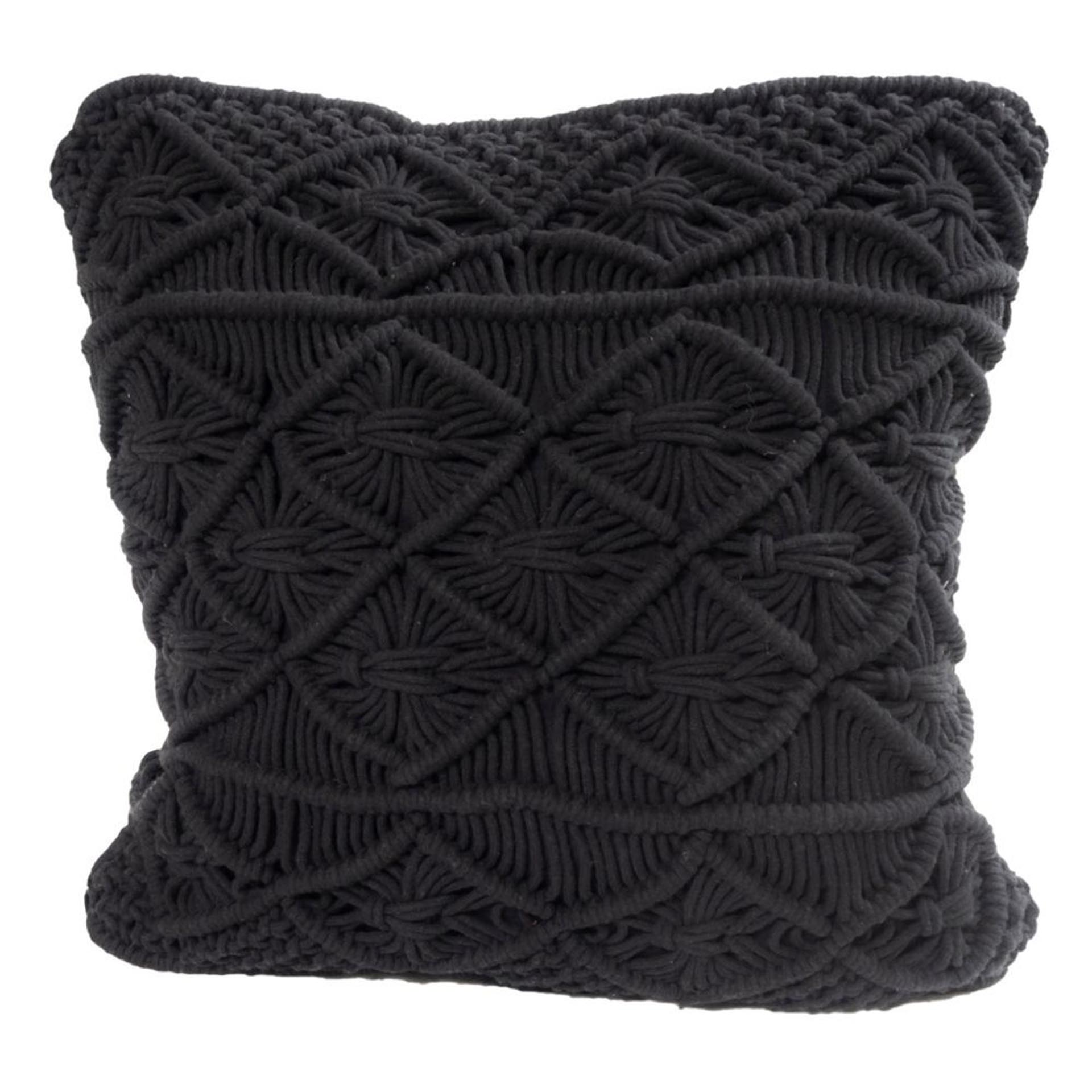 Makrame-tyyny musta - musta.