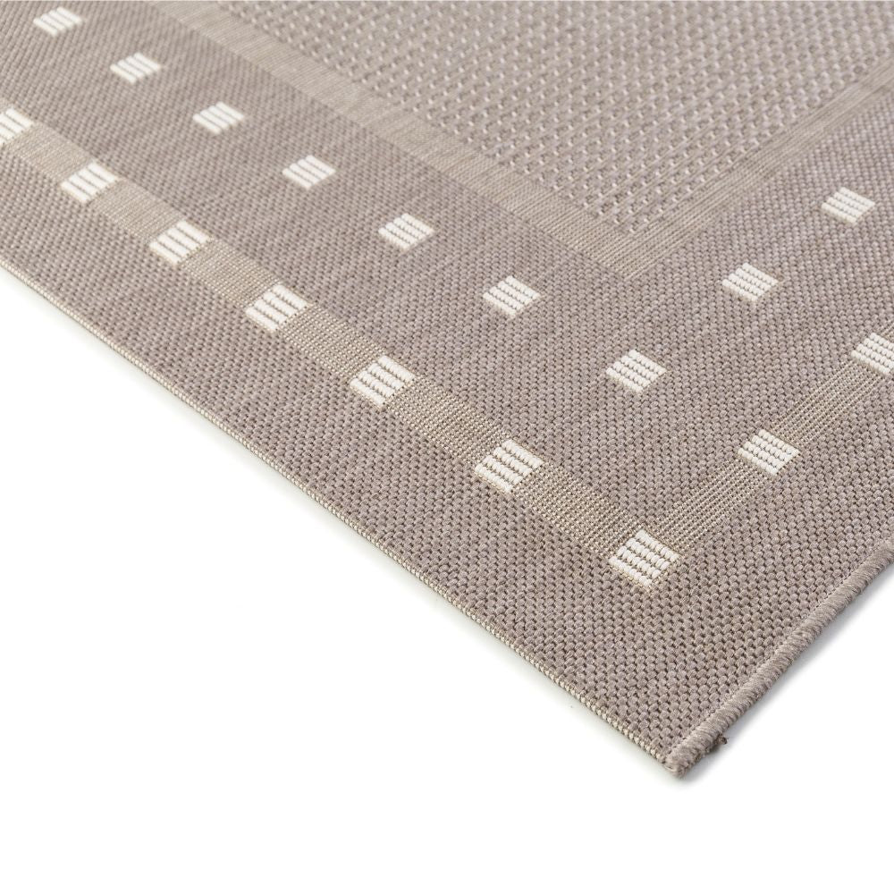 Ruutu sileäksi kudottu matto - pellava